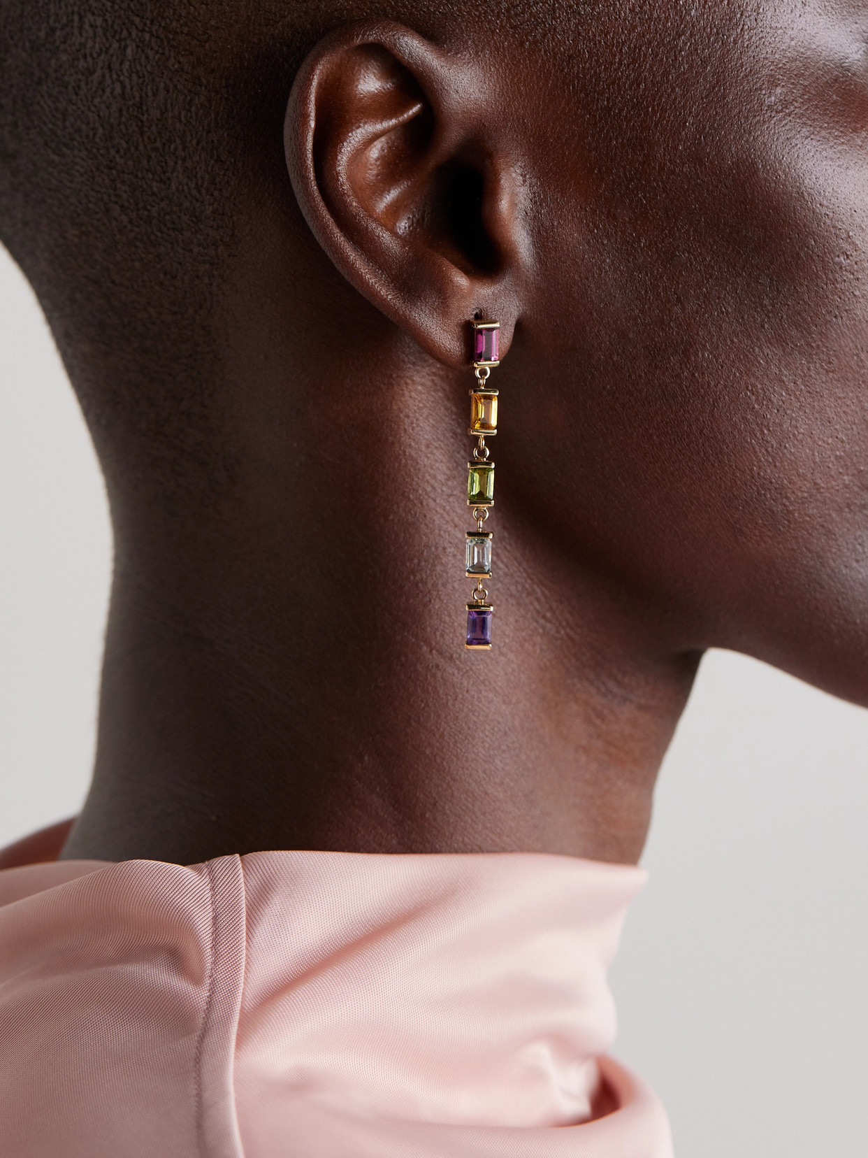 Shop Melissa Joy Manning 14-karat Recycled Gold Multi-stone Earrings