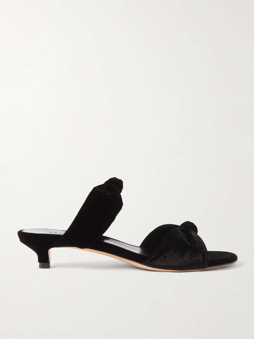 Le Monde Béryl Knot Velvet Mules