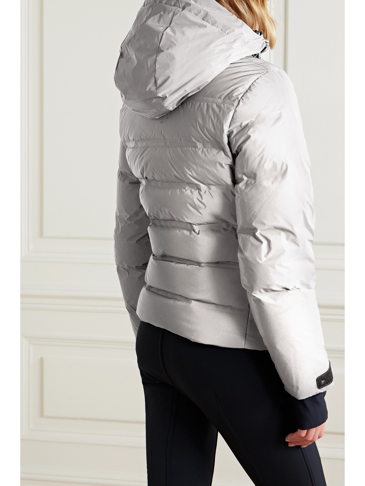 Aztech Mountain Nuke Quilted Dyntex® Hooded Down Ski Jacket In Gray