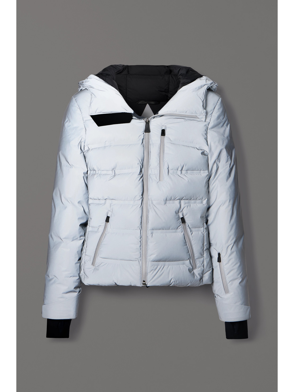 Aztech Mountain Nuke Quilted Dyntex® Hooded Down Ski Jacket In Gray