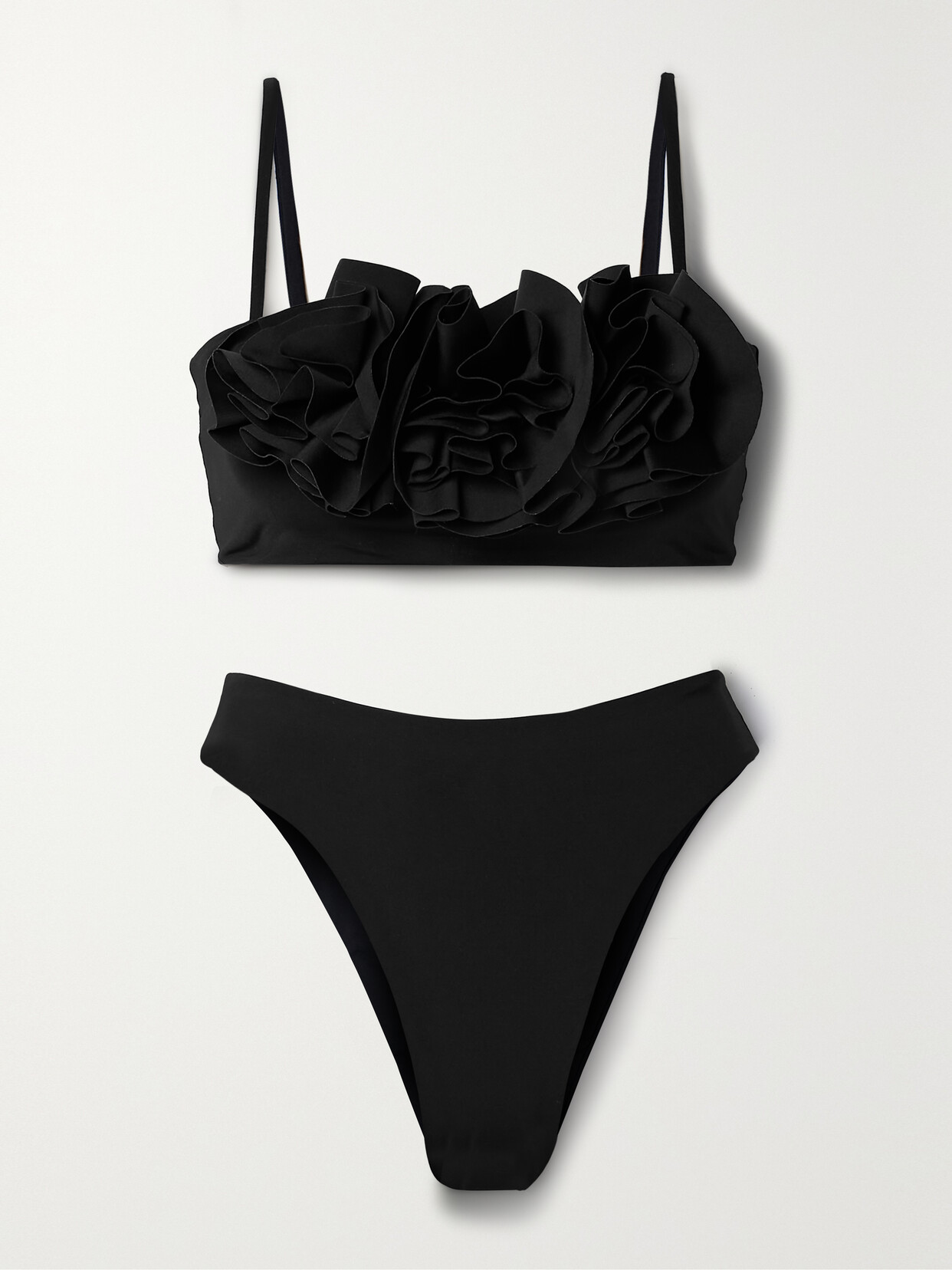 Maygel Coronel + Net Sustain Ondina Appliquéd Bikini In Black