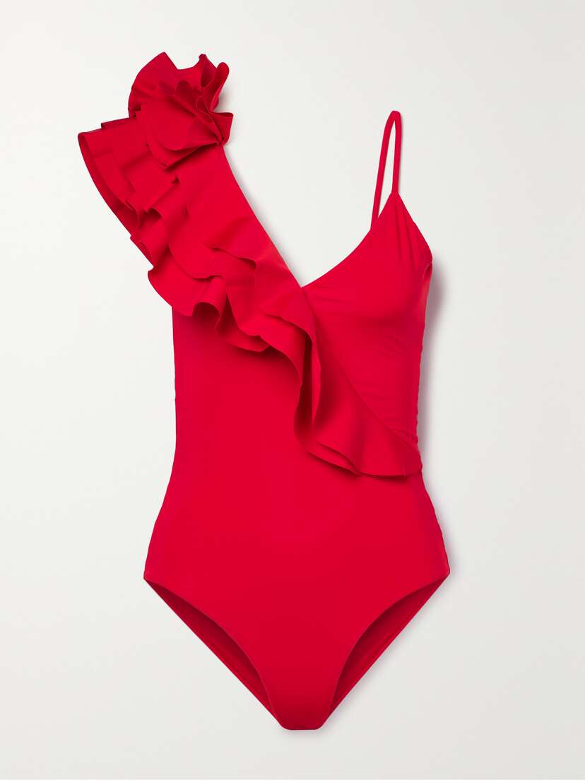 Maygel Coronel + Net Sustain Noor Ruffled Swimsuit
