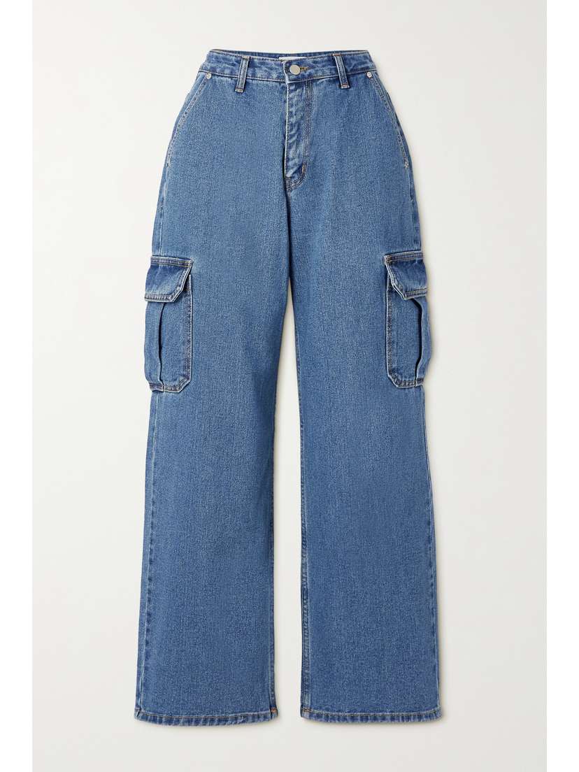 The Frankie Shop Kai Cropped High-rise Wide-leg Jeans