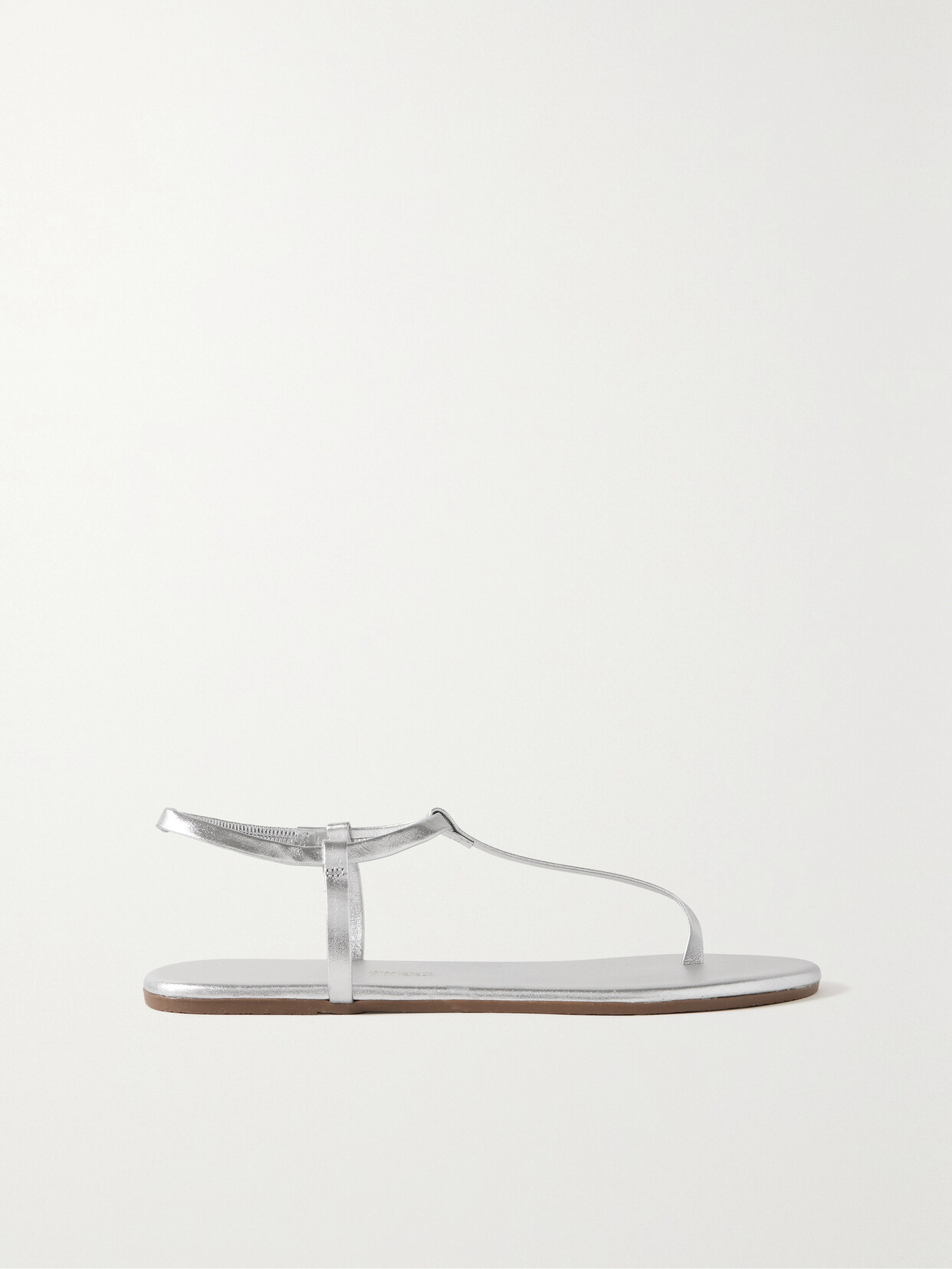 Tkees Mariana Metallic Leather Sandals In Silver