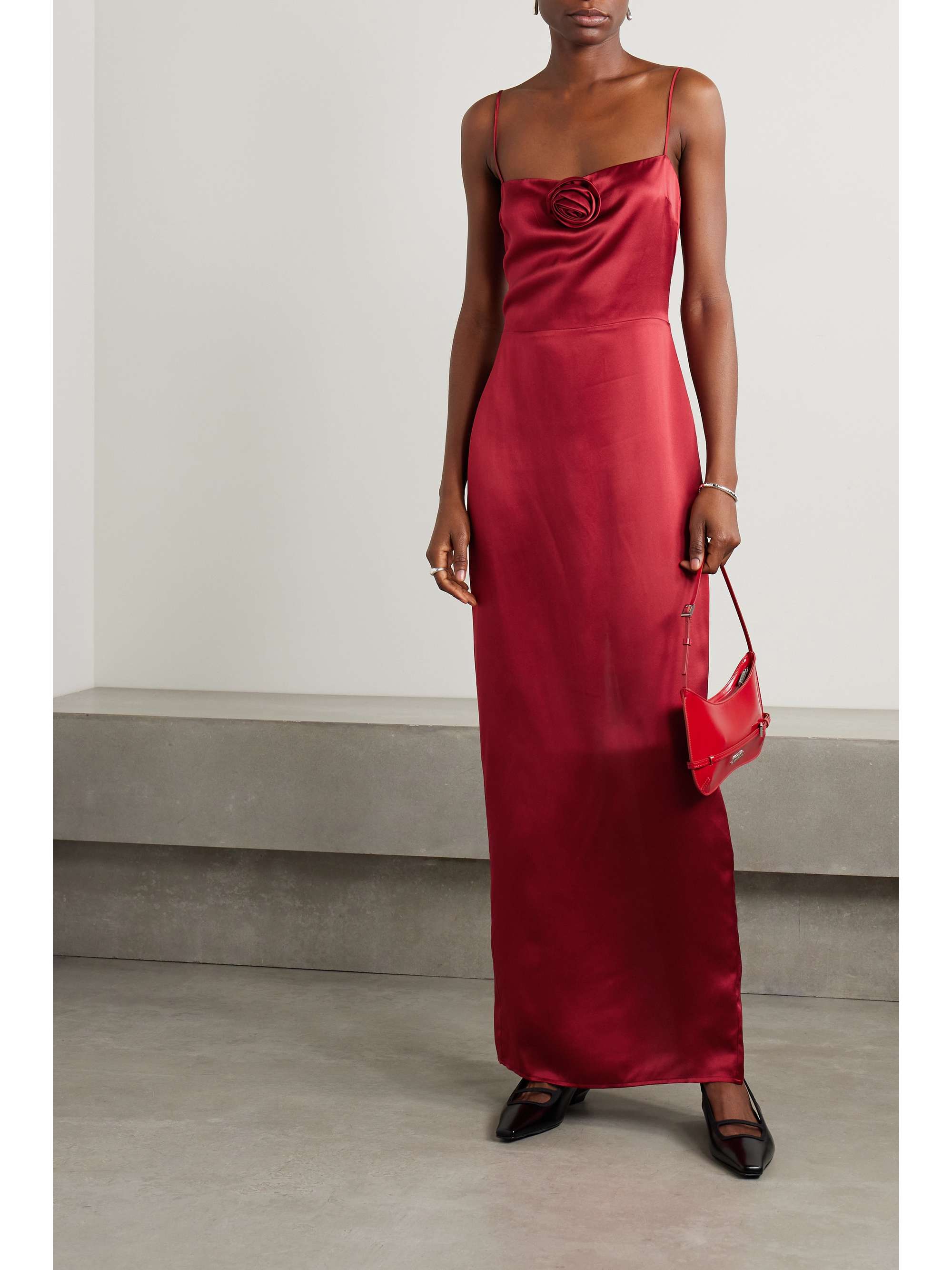 REFORMATION Frankie embellished silkcharmeuse maxi dress NETAPORTER