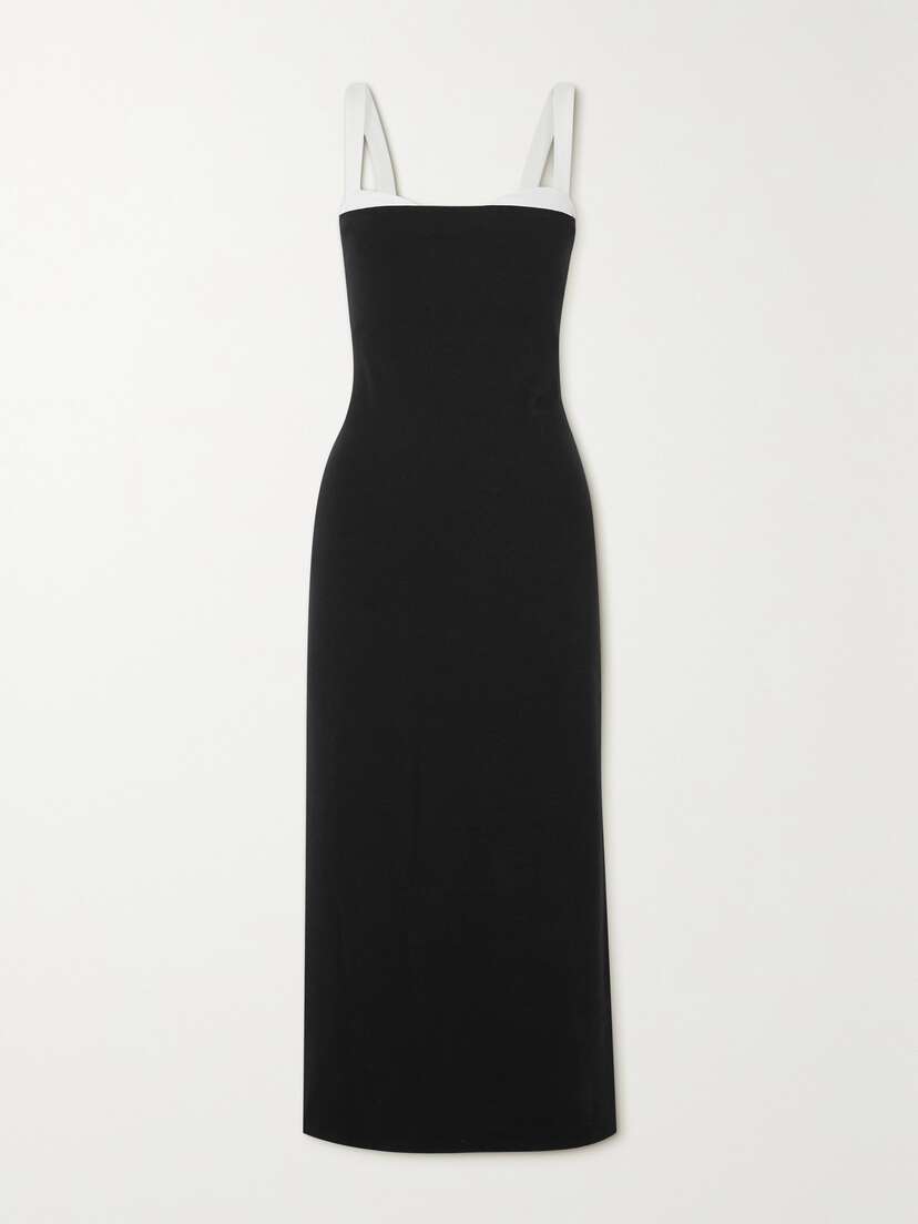 Reformation Nelle Layered Stretch Organic Cotton-jersey Midi Dress