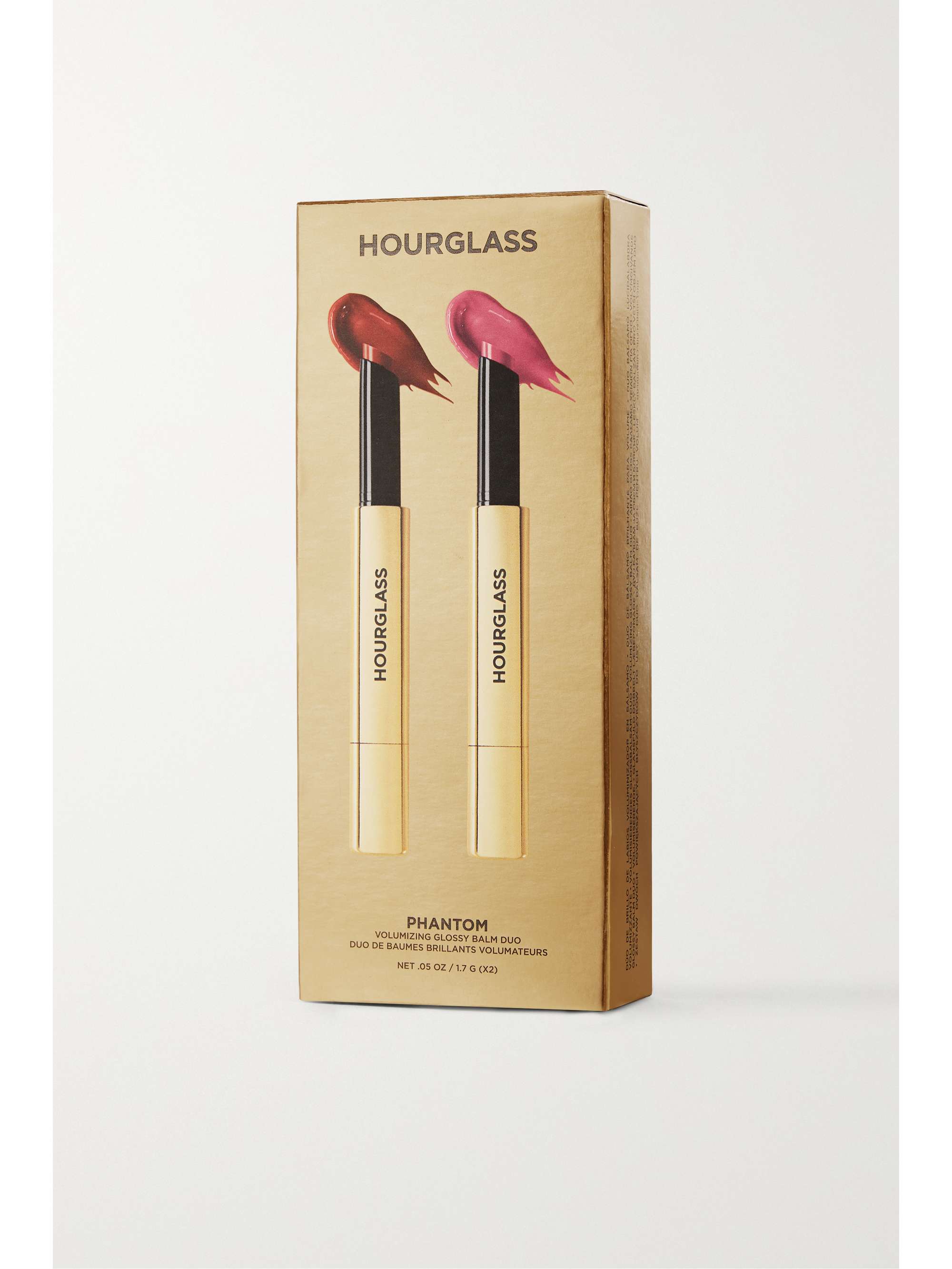 HOURGLASS Phantom Volumizing Glossy Balm Duo Haze 135 and Crave 140