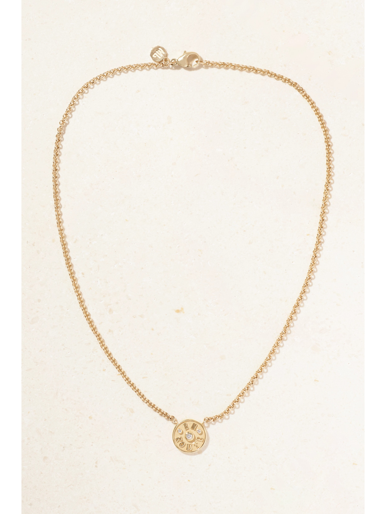 Marlo Laz En Route Petite 14-karat Gold Diamond Necklace In Gold
