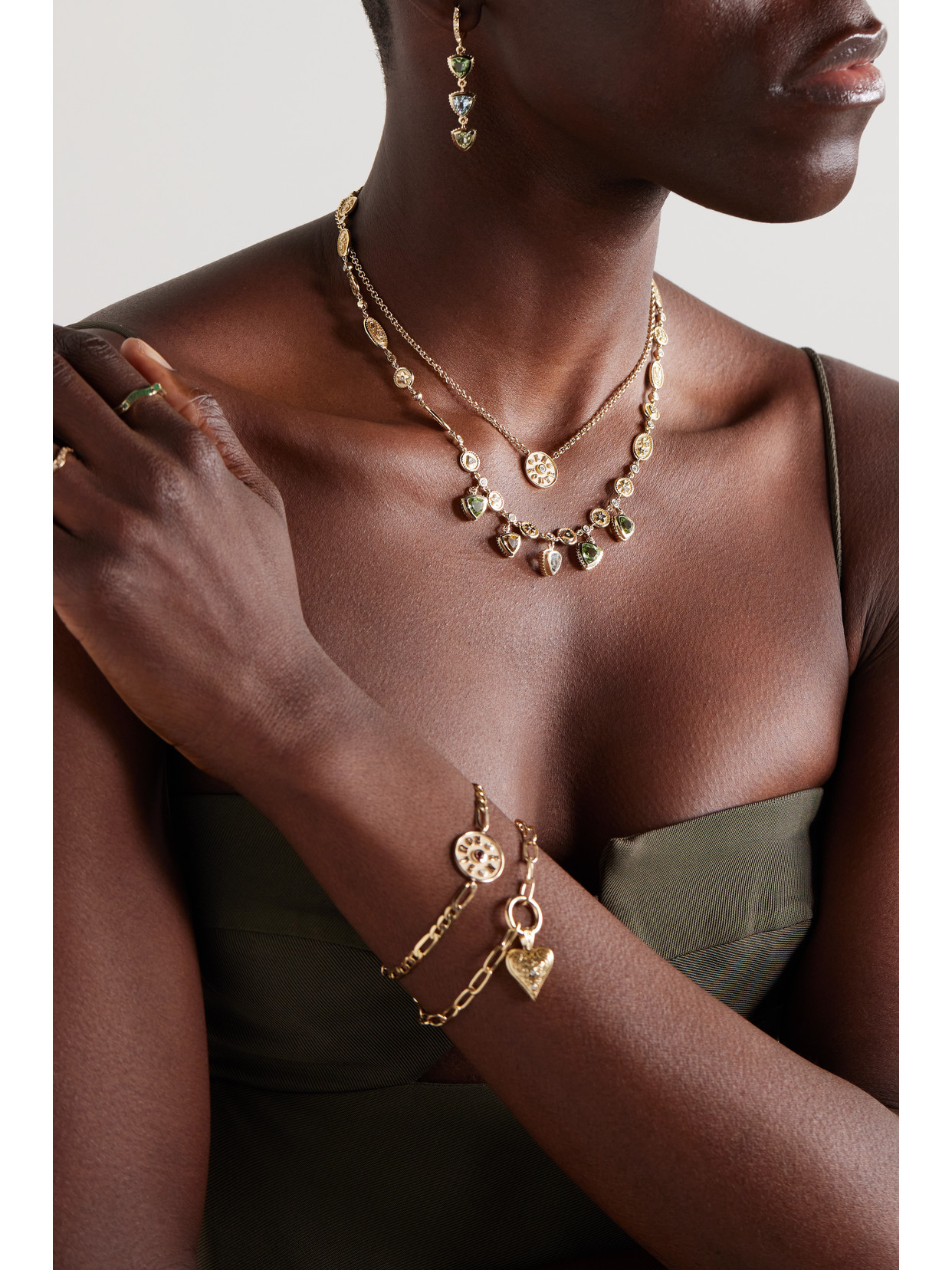 Marlo Laz En Route Petite 14-karat Gold Diamond Necklace In Gold