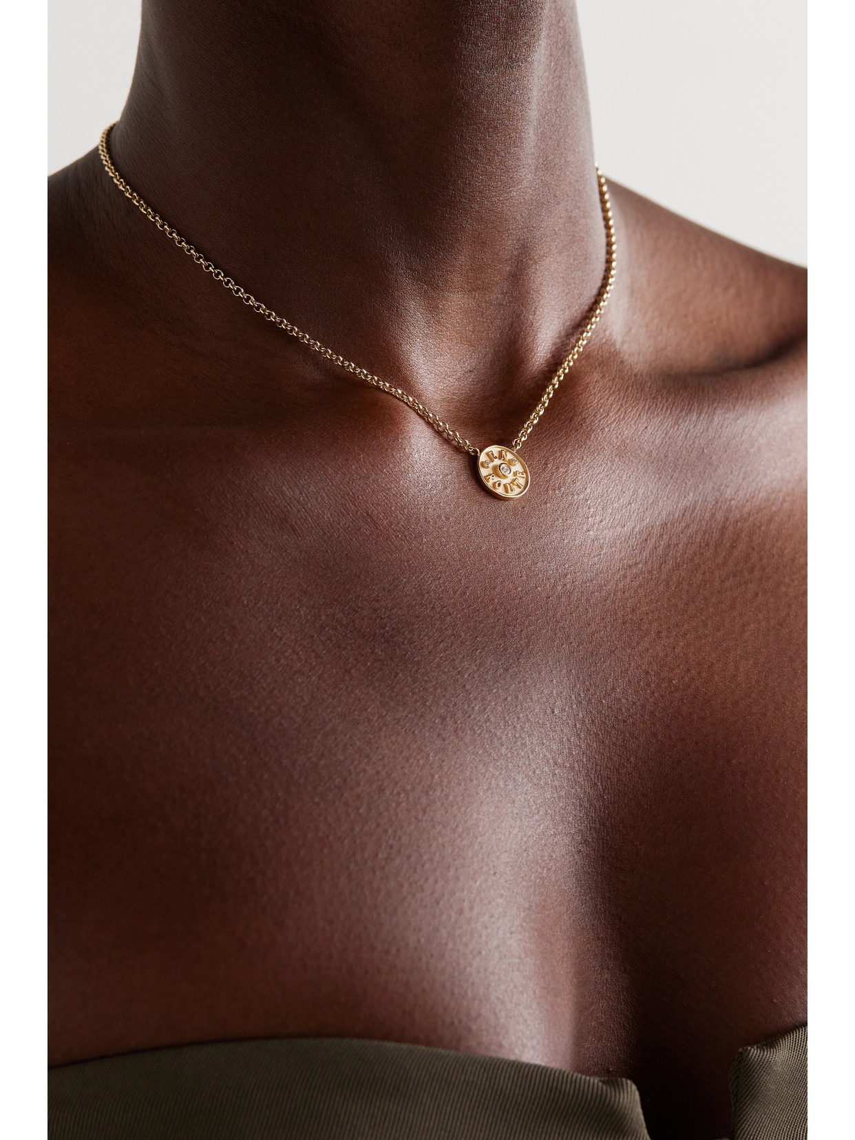 Marlo Laz En Route Petite 14-karat Gold Diamond Necklace In Gold