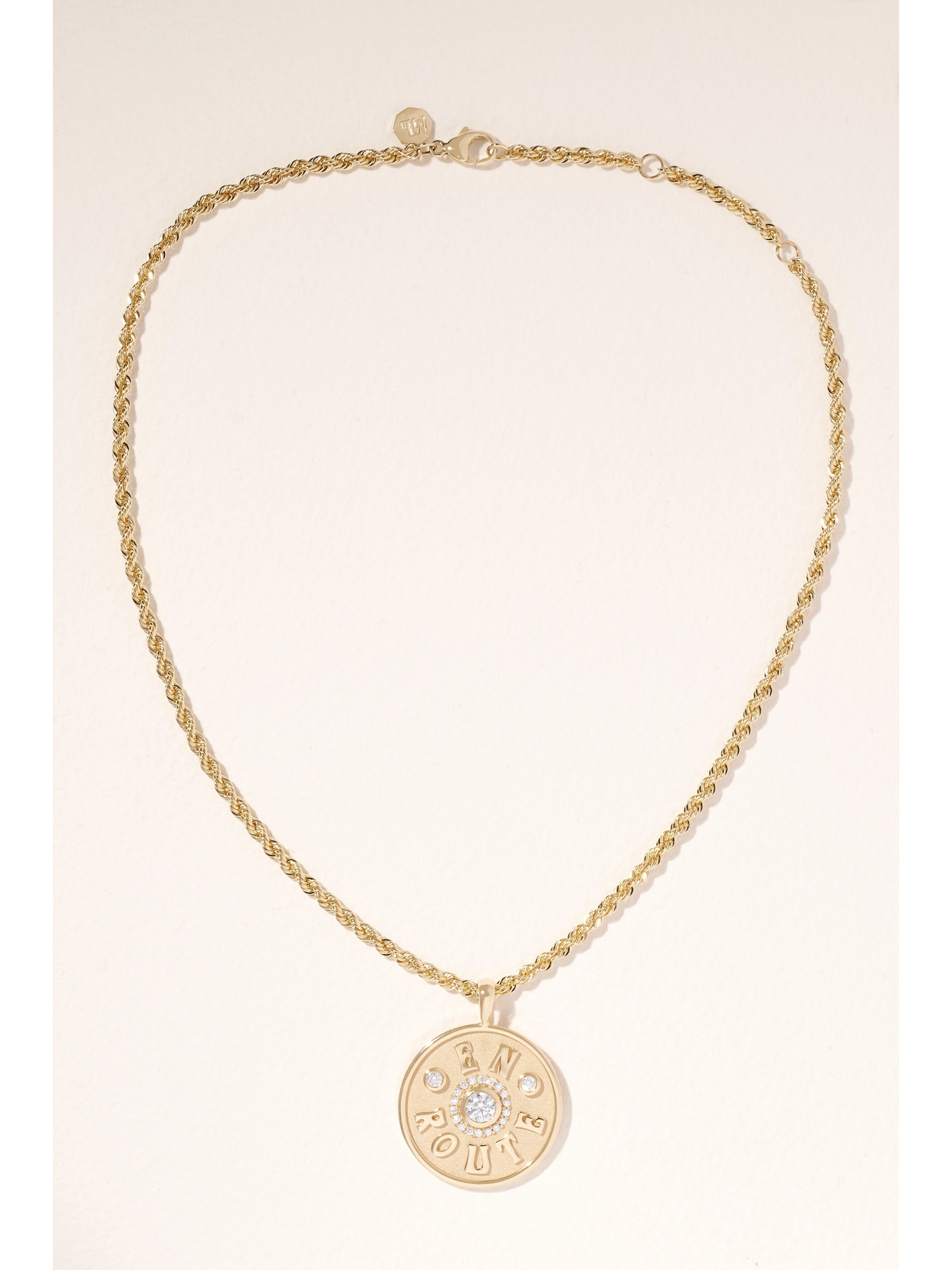 Marlo Laz En Route Large 14-karat Gold Diamond Necklace In Gold