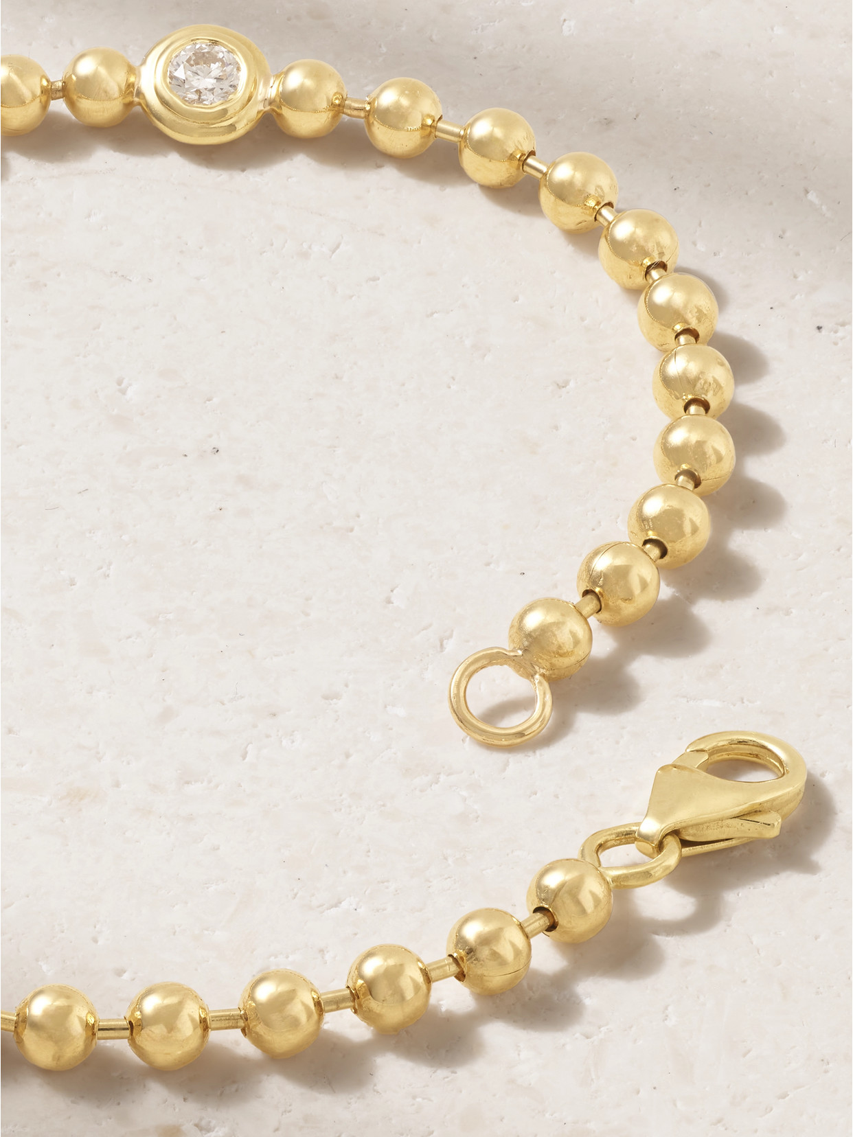 Gemella Double Bubble 18-karat Gold Diamond Bracelet In Gold