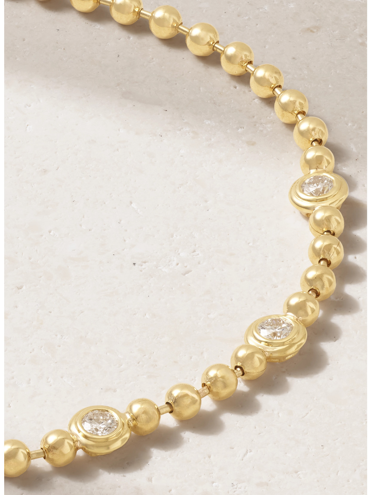 Gemella Double Bubble 18-karat Gold Diamond Bracelet In Gold
