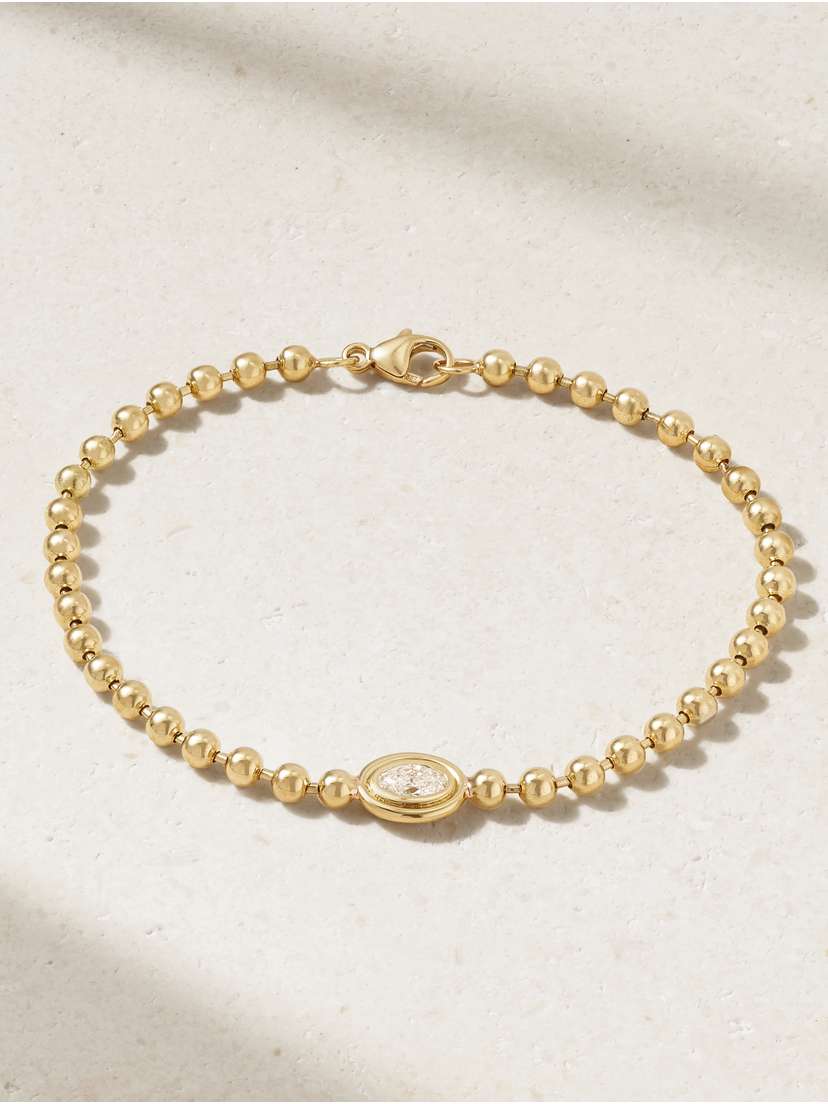 Gemella Double Bubble 18-karat Gold Diamond Bracelet