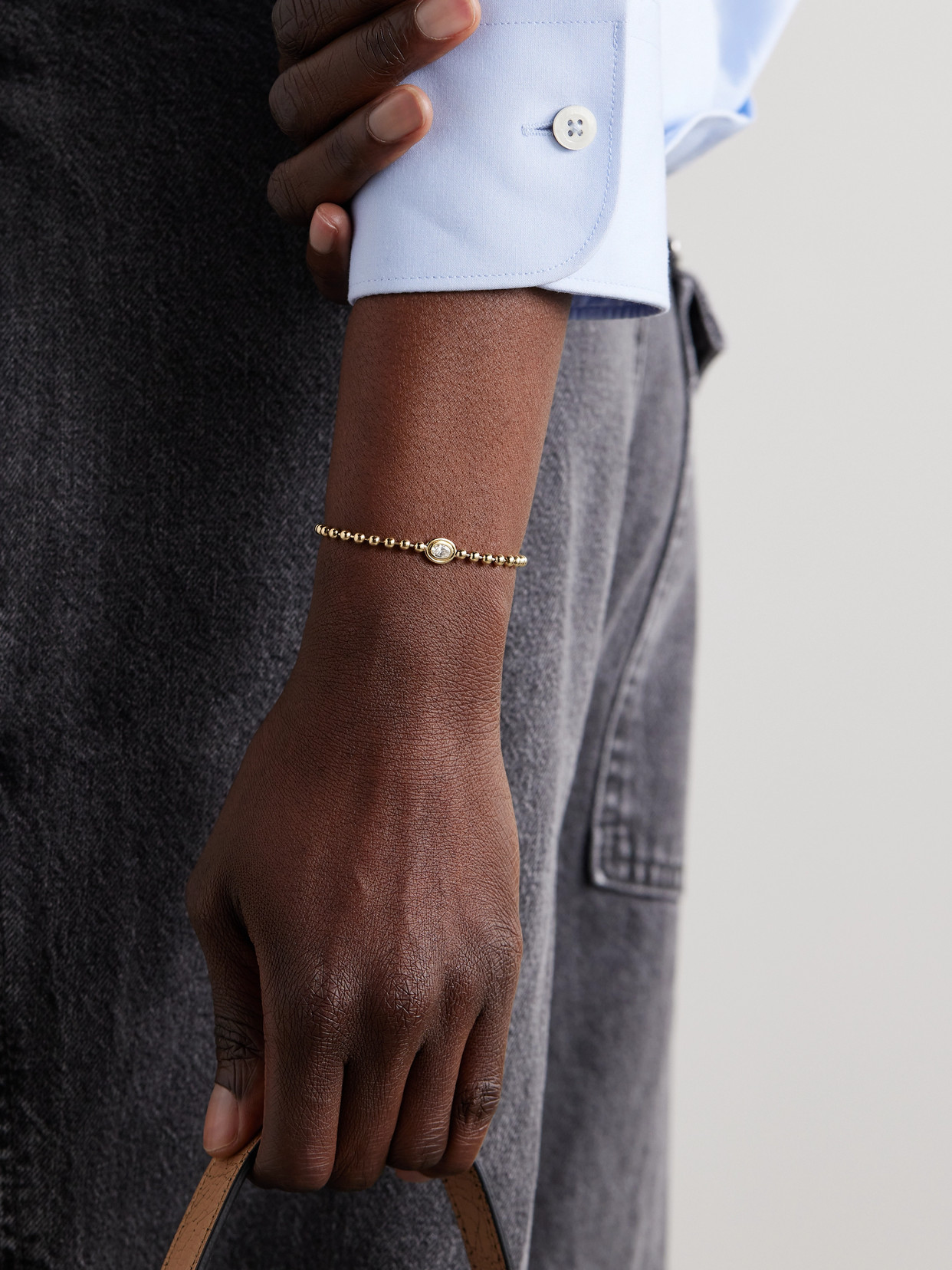 Gemella Double Bubble 18-karat Gold Diamond Bracelet In Gold