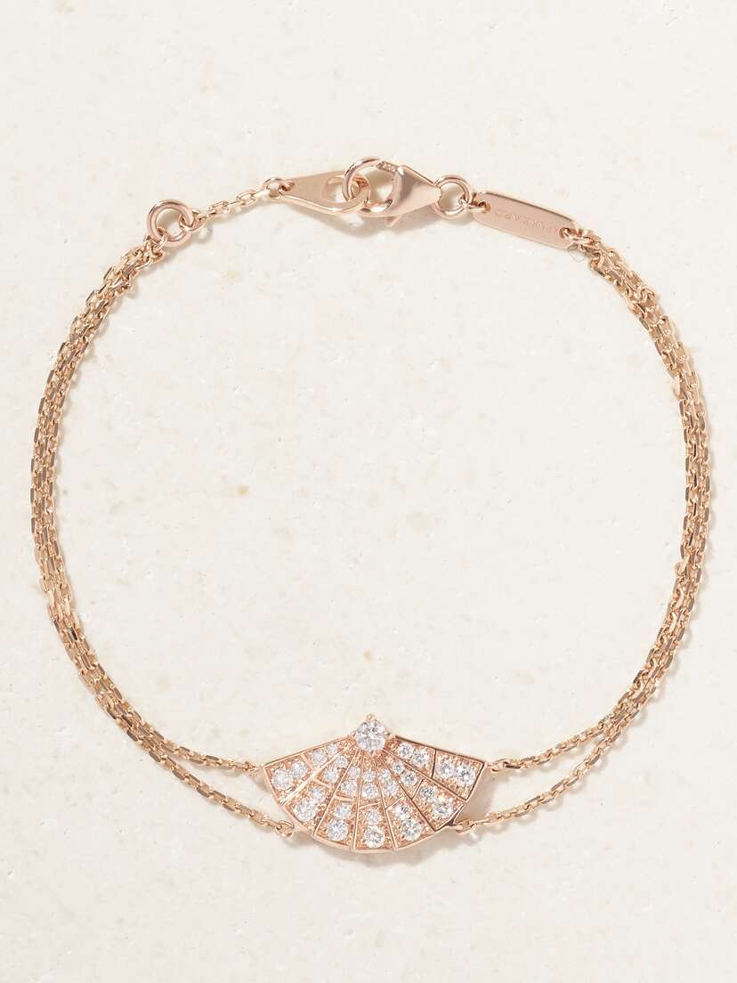 Garrard Fanfare Symphony 18-karat Rose Gold Diamond Bracelet