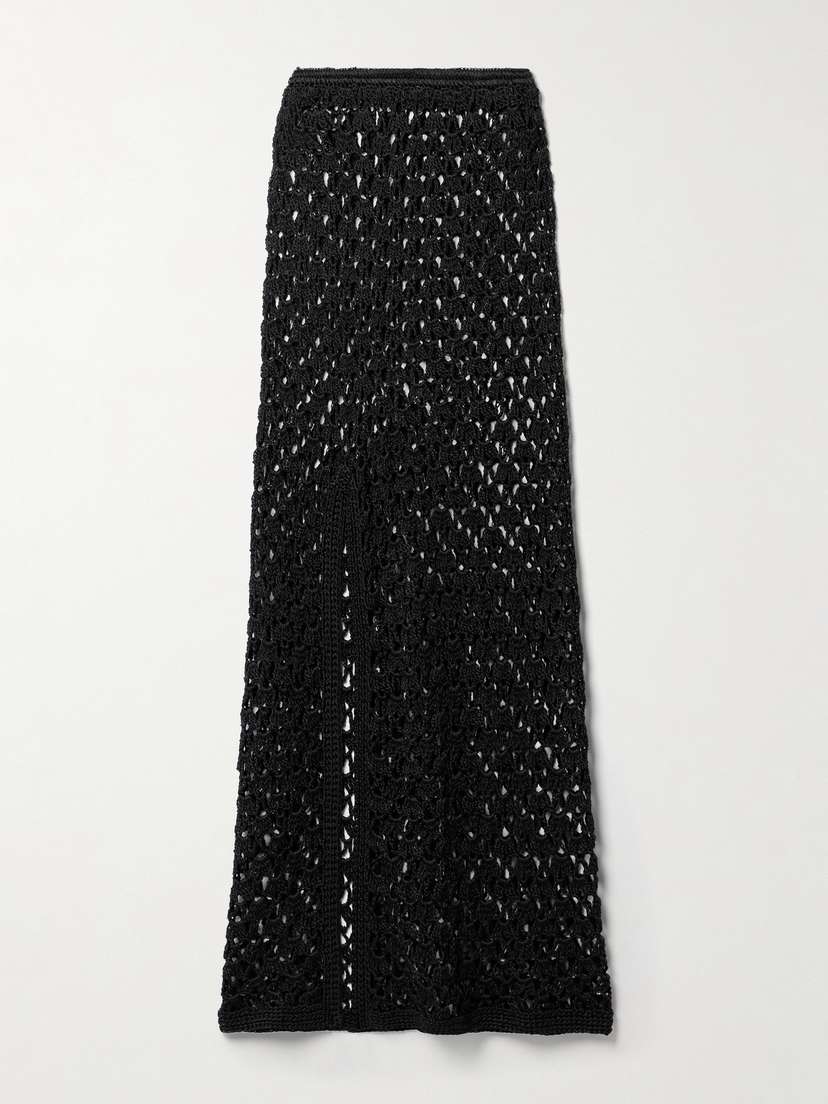 Alix Pinho Seashell Crocheted Maxi Skirt