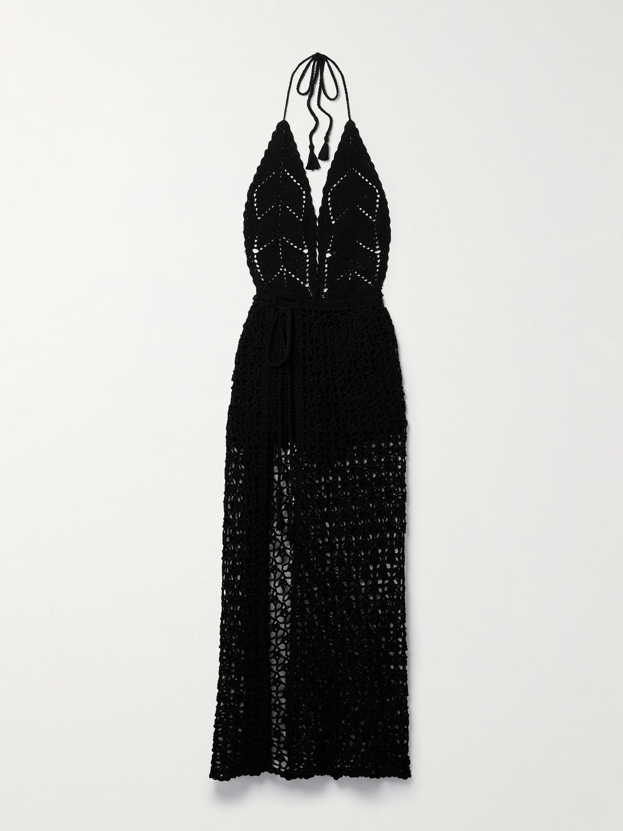 Alix Pinho - Renewal Crocheted Cotton Playsuit And Maxi Skirt Set - Black