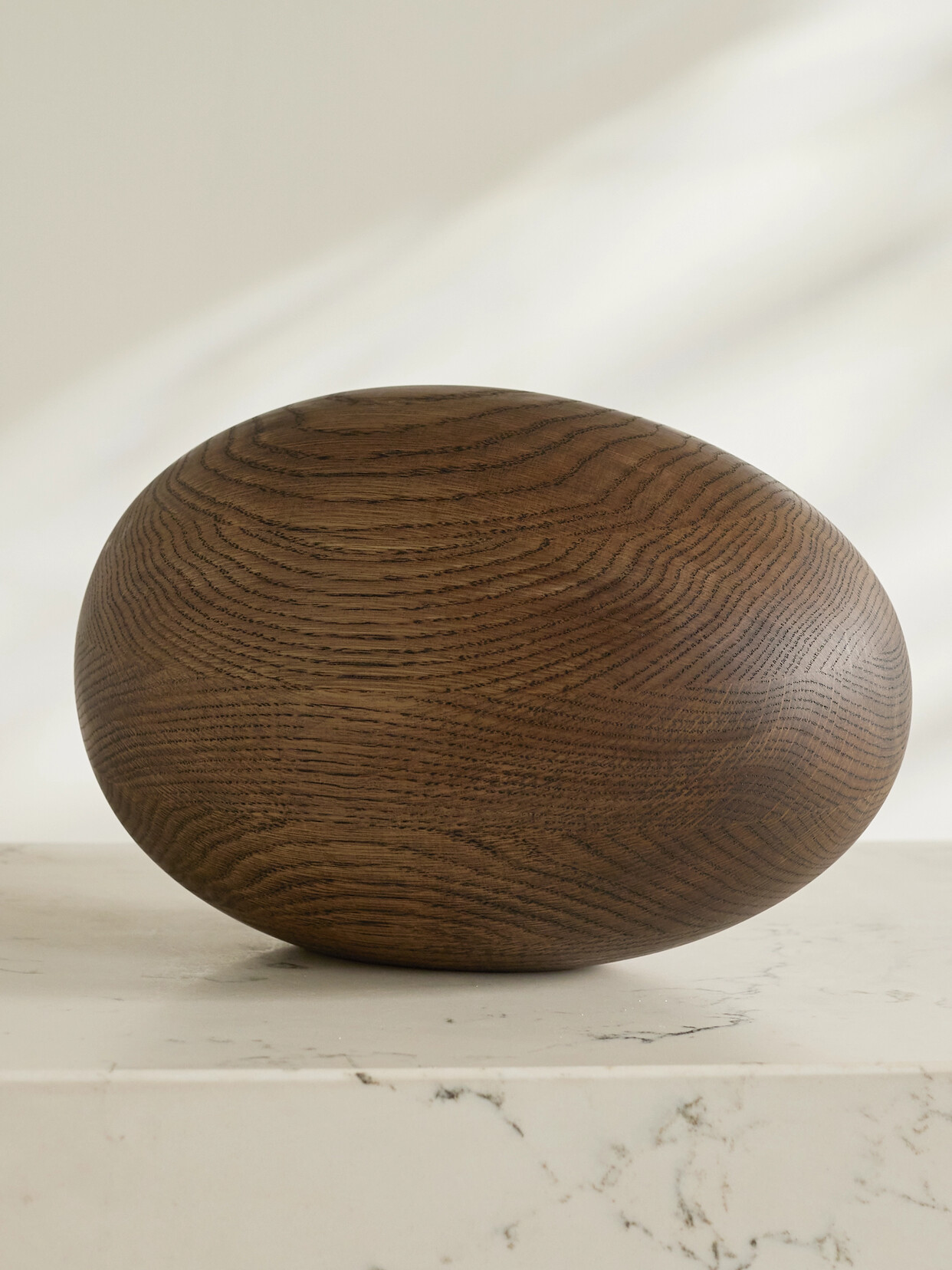 Fourth Street - Egg Smoked Oak Sculpture - Brown