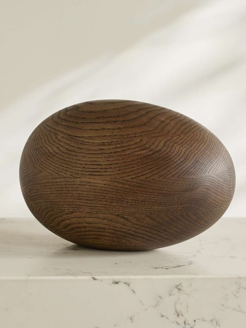 Fourth Street Egg Smoked Oak Sculpture