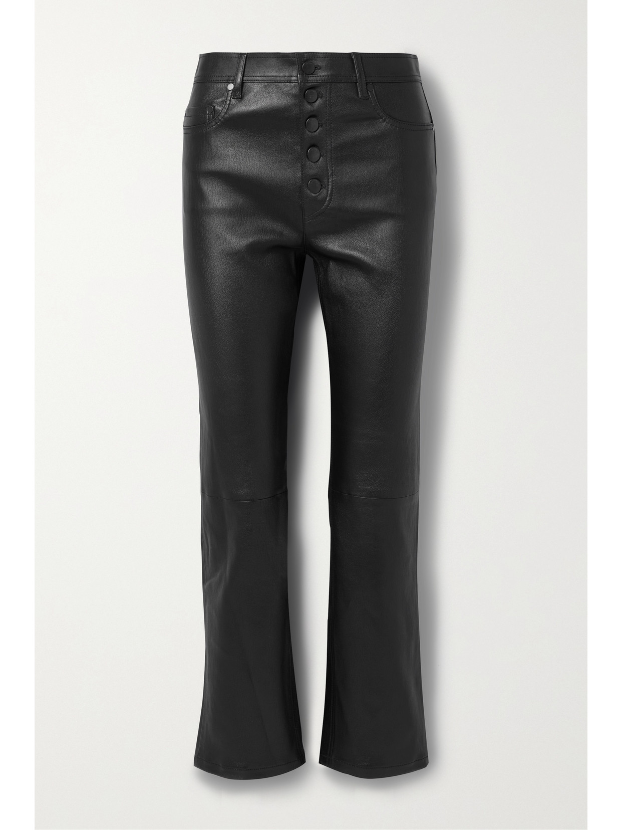 Joseph Den Cropped Leather Straight-leg Pants