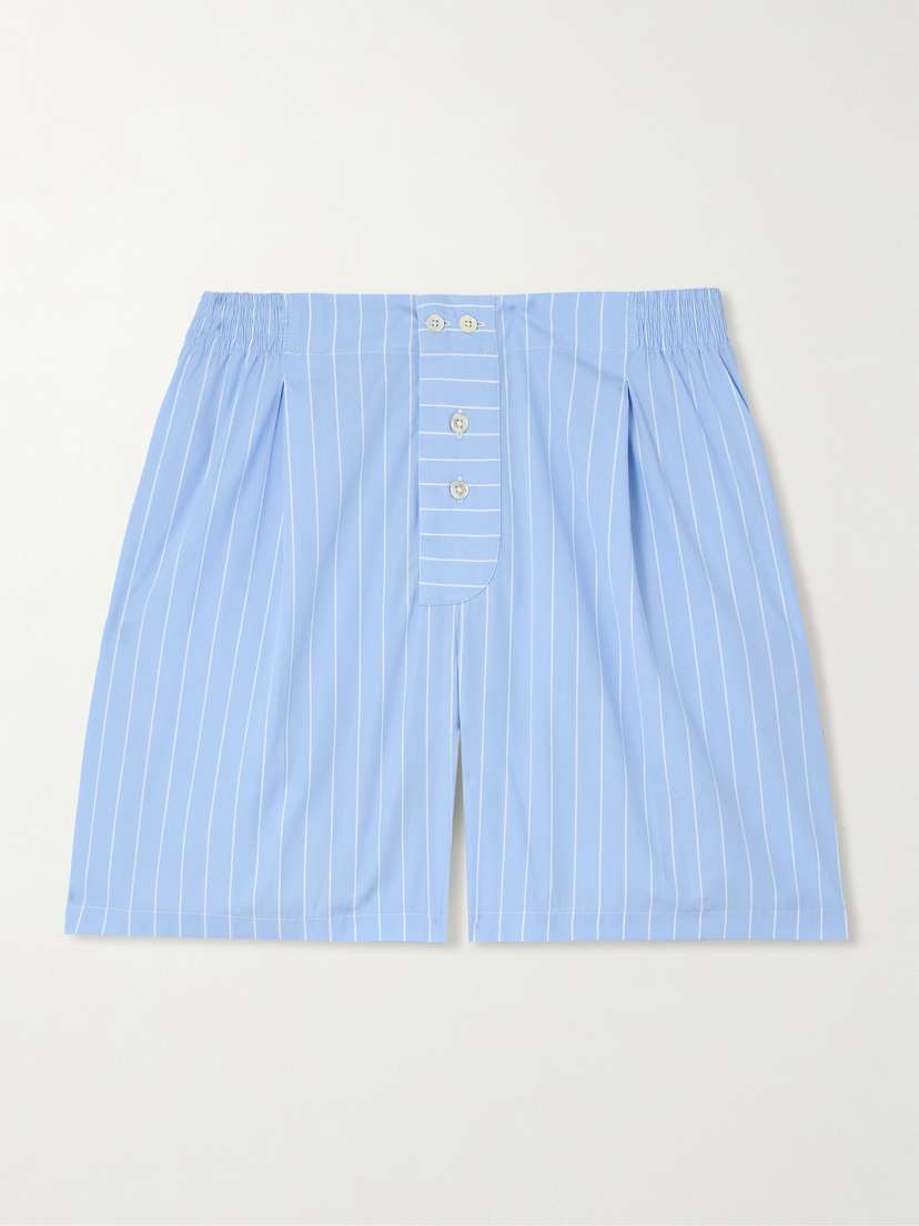 Sebline Striped Cotton Shorts - x large