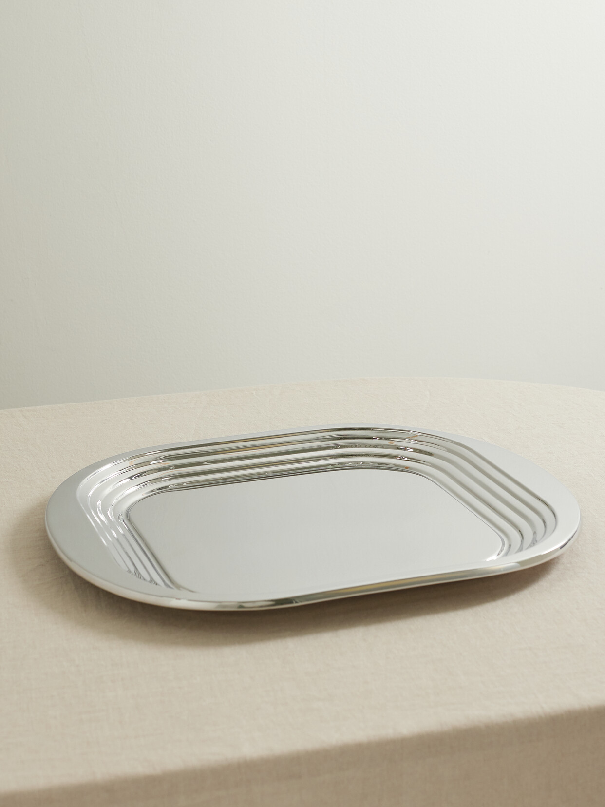 Tom Dixon - Form Fluted Stainless Steel Tray - Silver