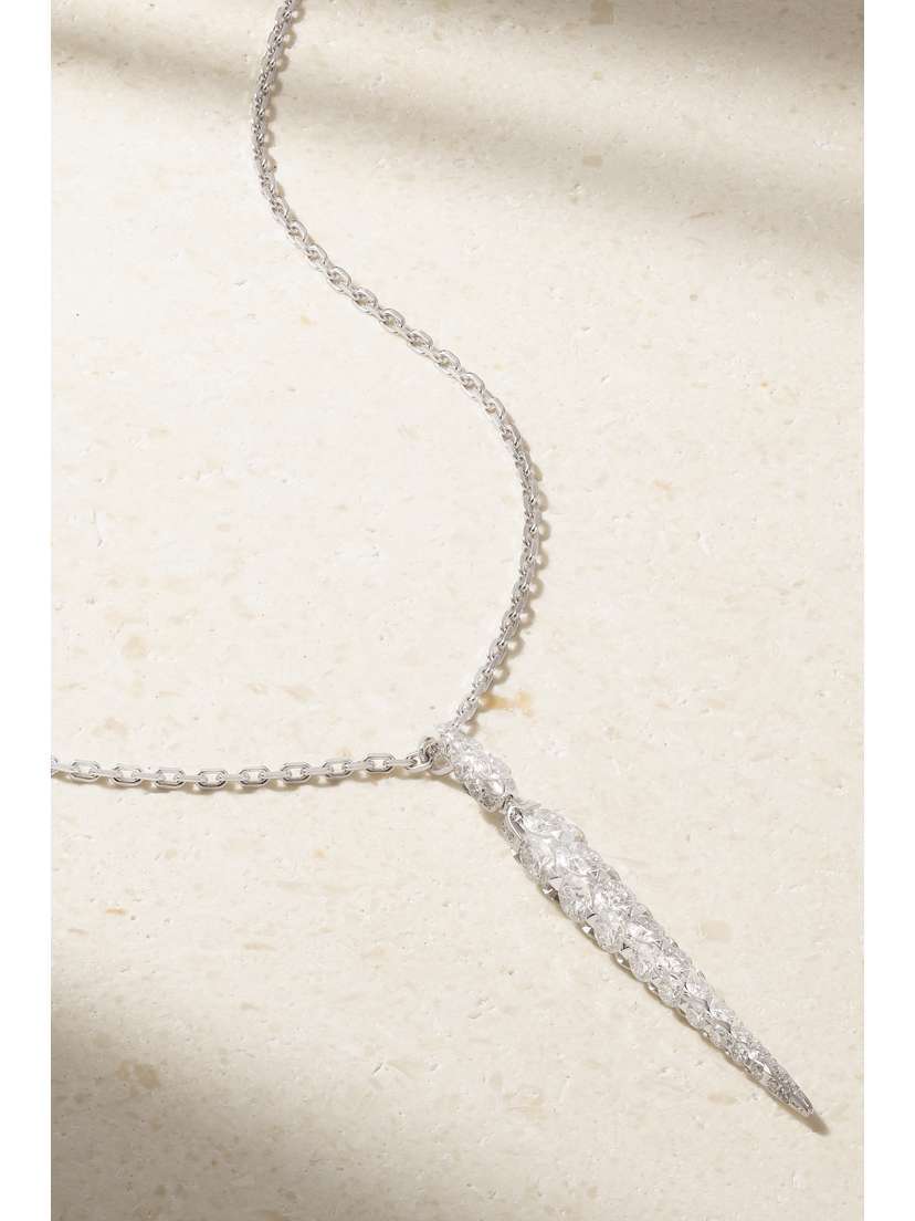 Boghossian Marveilles Icicle 18-karat White Gold Diamond Necklace