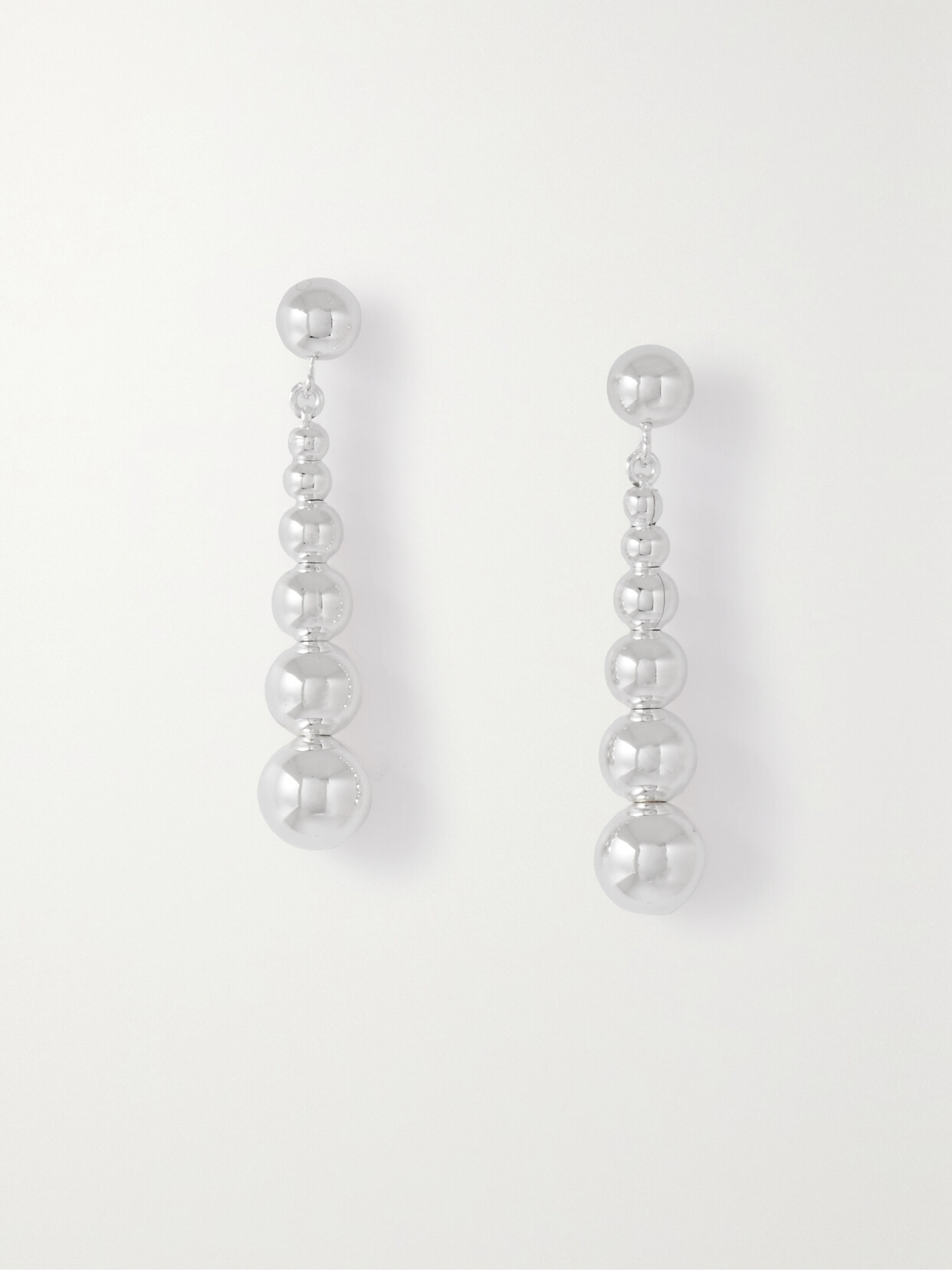 Lie Studio The Rebecca Silver Earrings In White