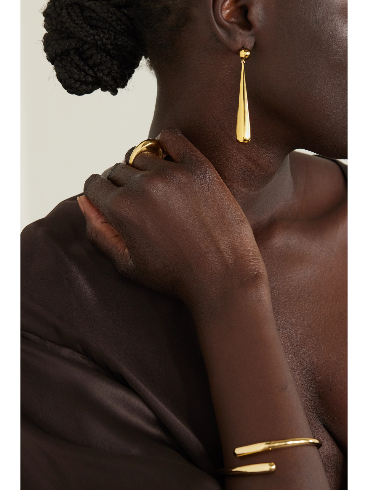 Lie Studio The Louise Gold-plated Earrings In Gold