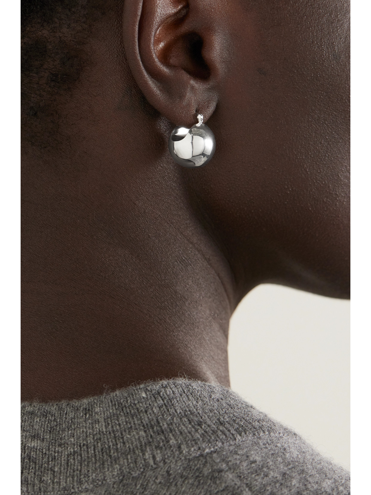 Lie Studio The Ingrid Silver Earrings In Silver