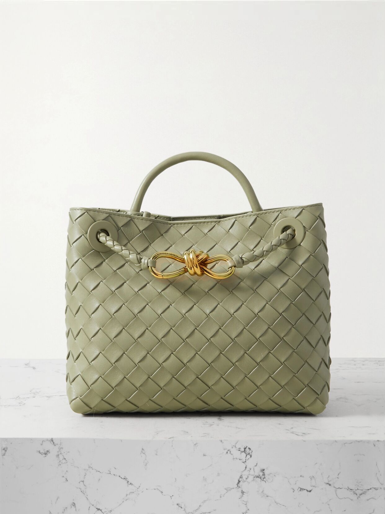 Andiamo small Intrecciato leather tote