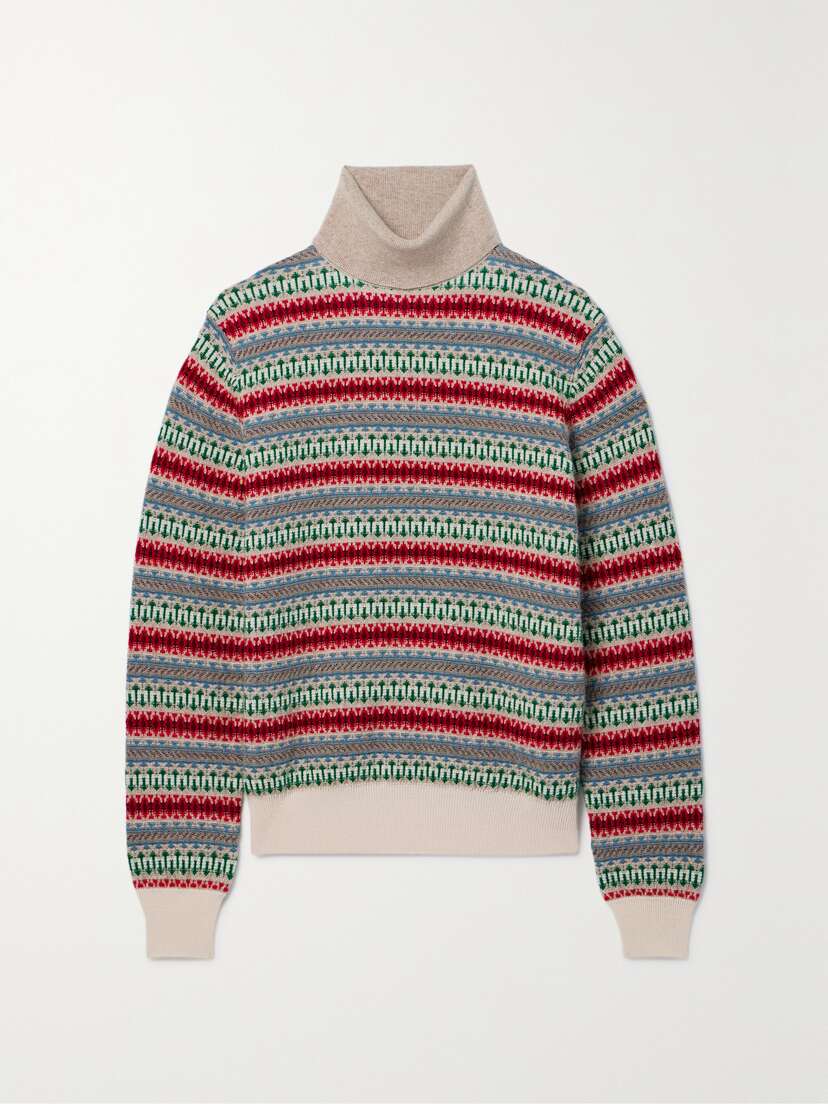 Loro Piana Holiday Noel Fair Isle Cashmere-jacquard Turtleneck Sweater