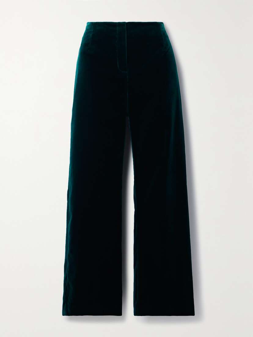 Loro Piana Niklas Cotton-blend Velvet Wide-leg Pants