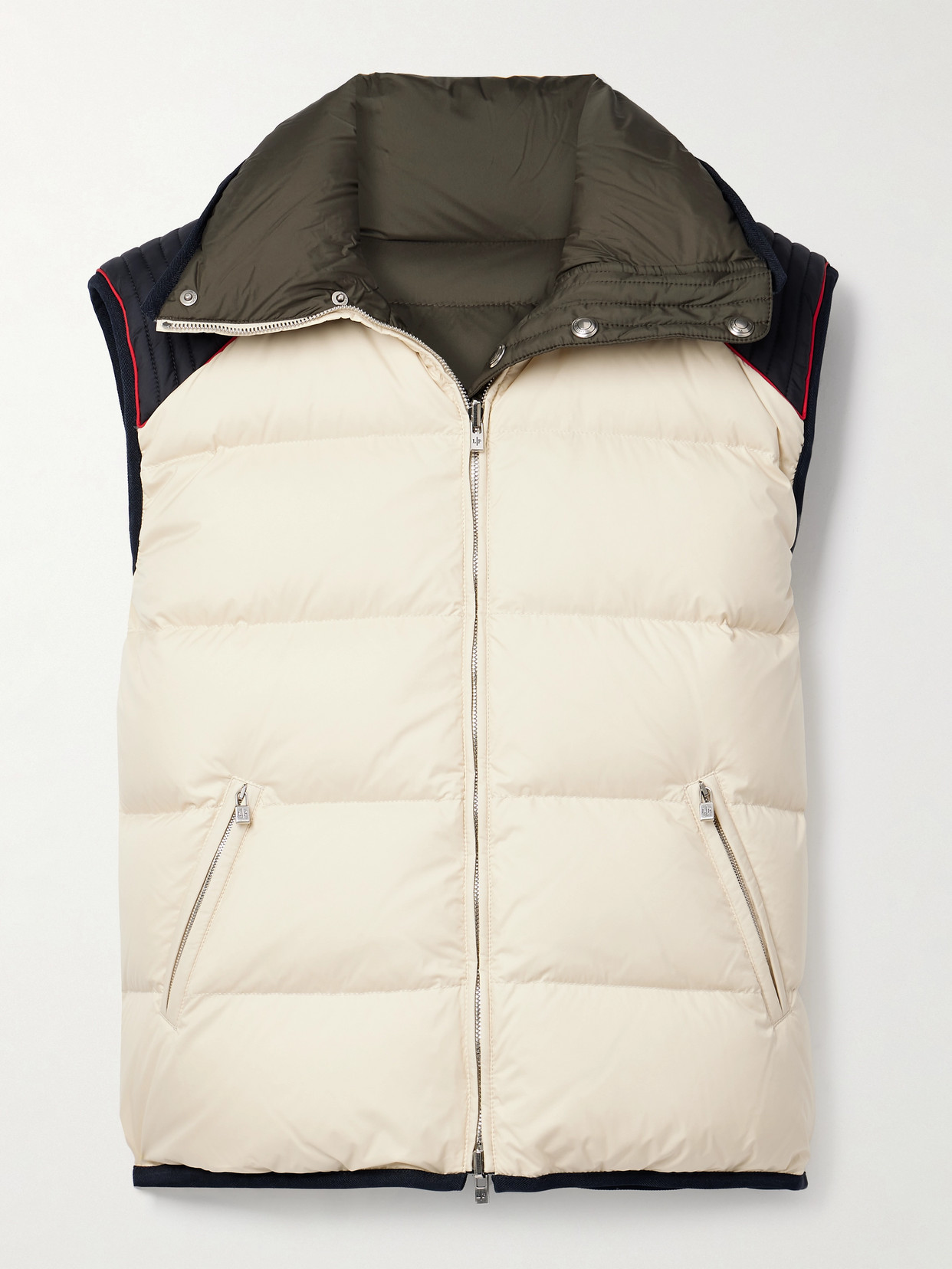 Loro Piana - Andry Reversible Two-tone Quilted Shell Down Vest - Off-white