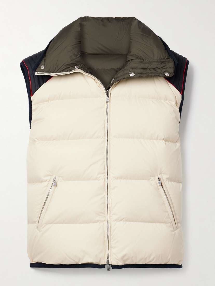 Loro Piana Andry Reversible Two-tone Quilted Shell Down Vest