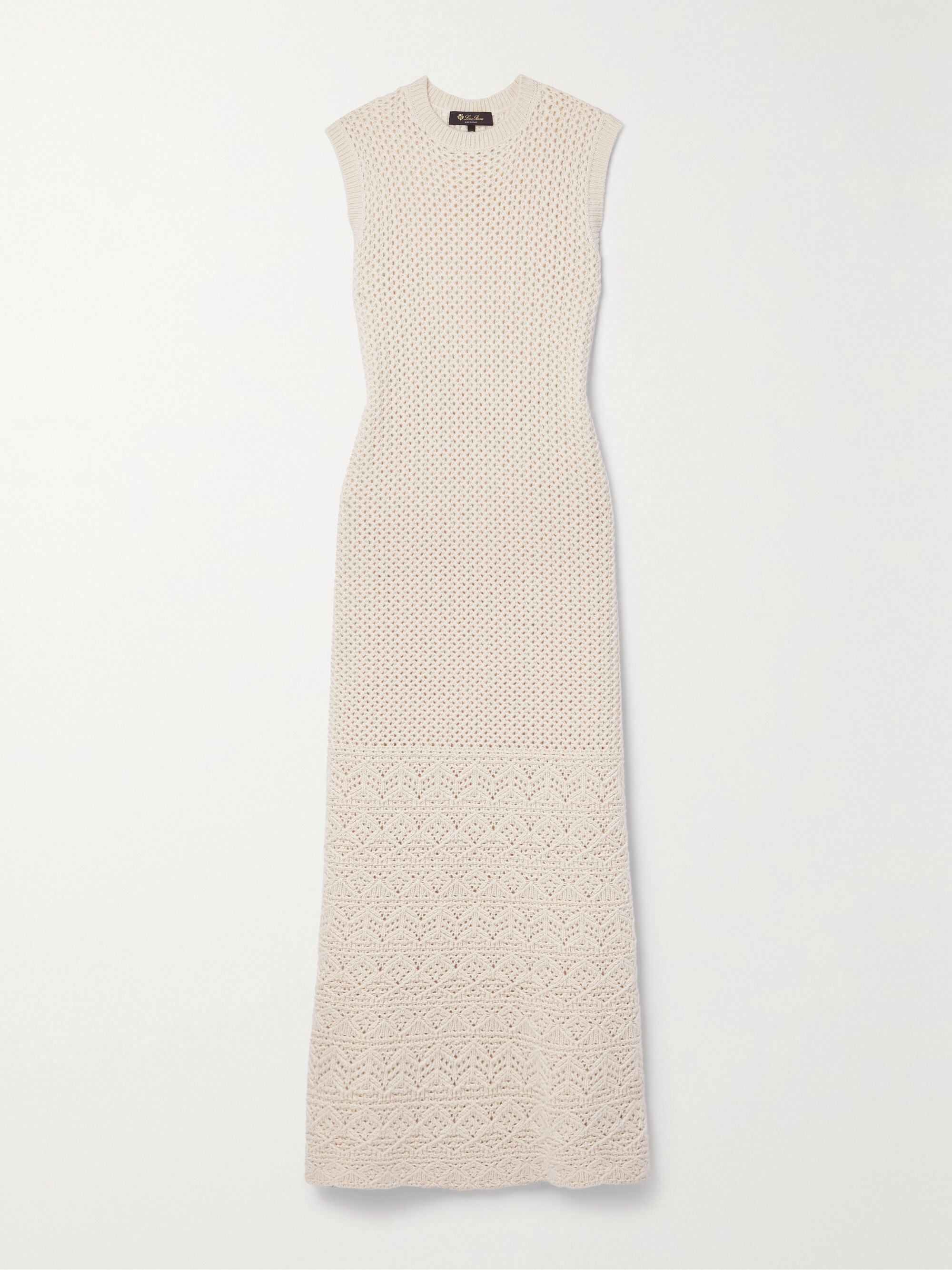 Loro Piana Engadin pointelle-knit cashmere maxi dress thumbnail