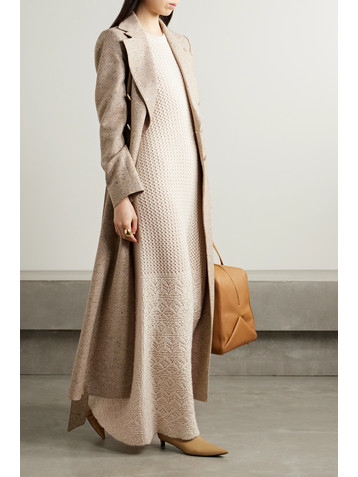 Loro Piana Engadin pointelle-knit cashmere maxi dress