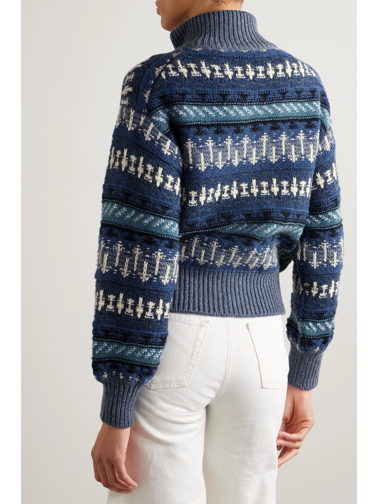 Shop Loro Piana Holiday Noel Jacquard-knit Cashmere Cardigan In Multi