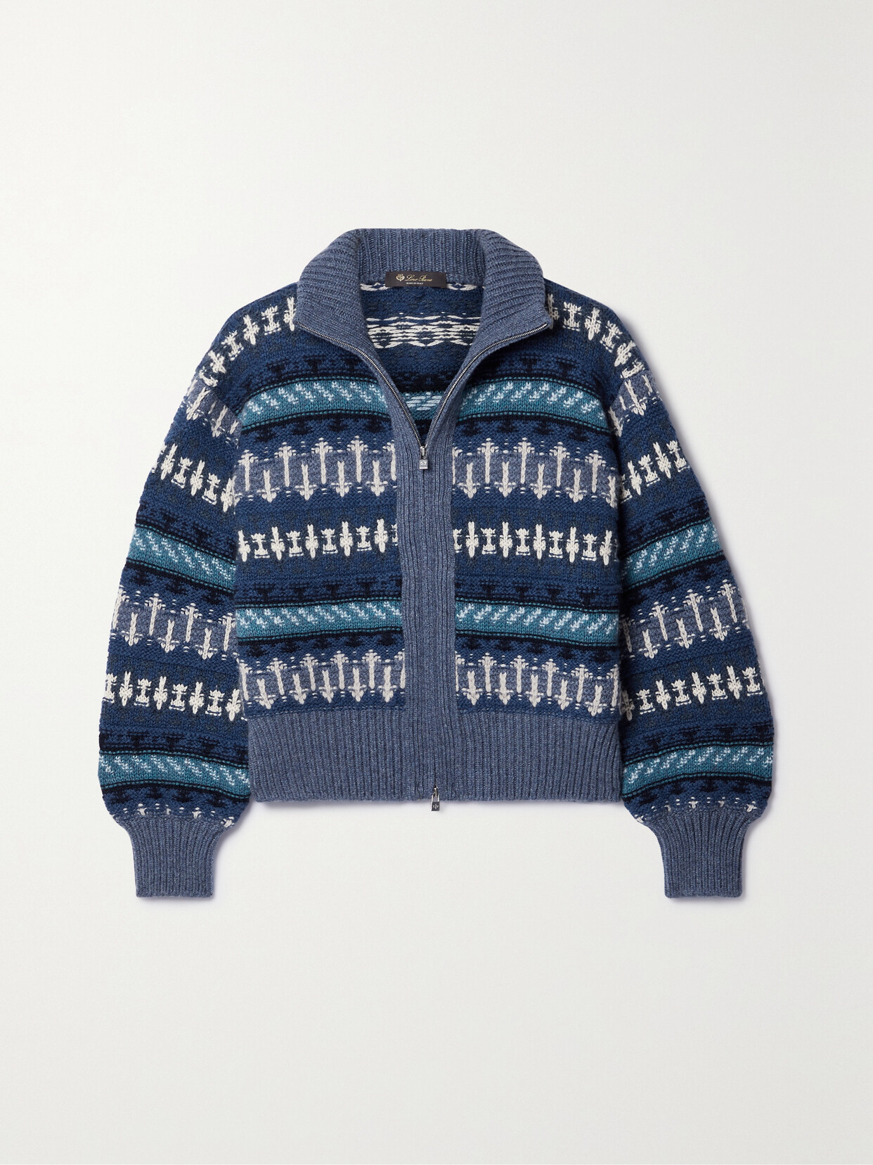 Loro Piana Holiday Noel Jacquard-knit Cashmere Cardigan In Multi