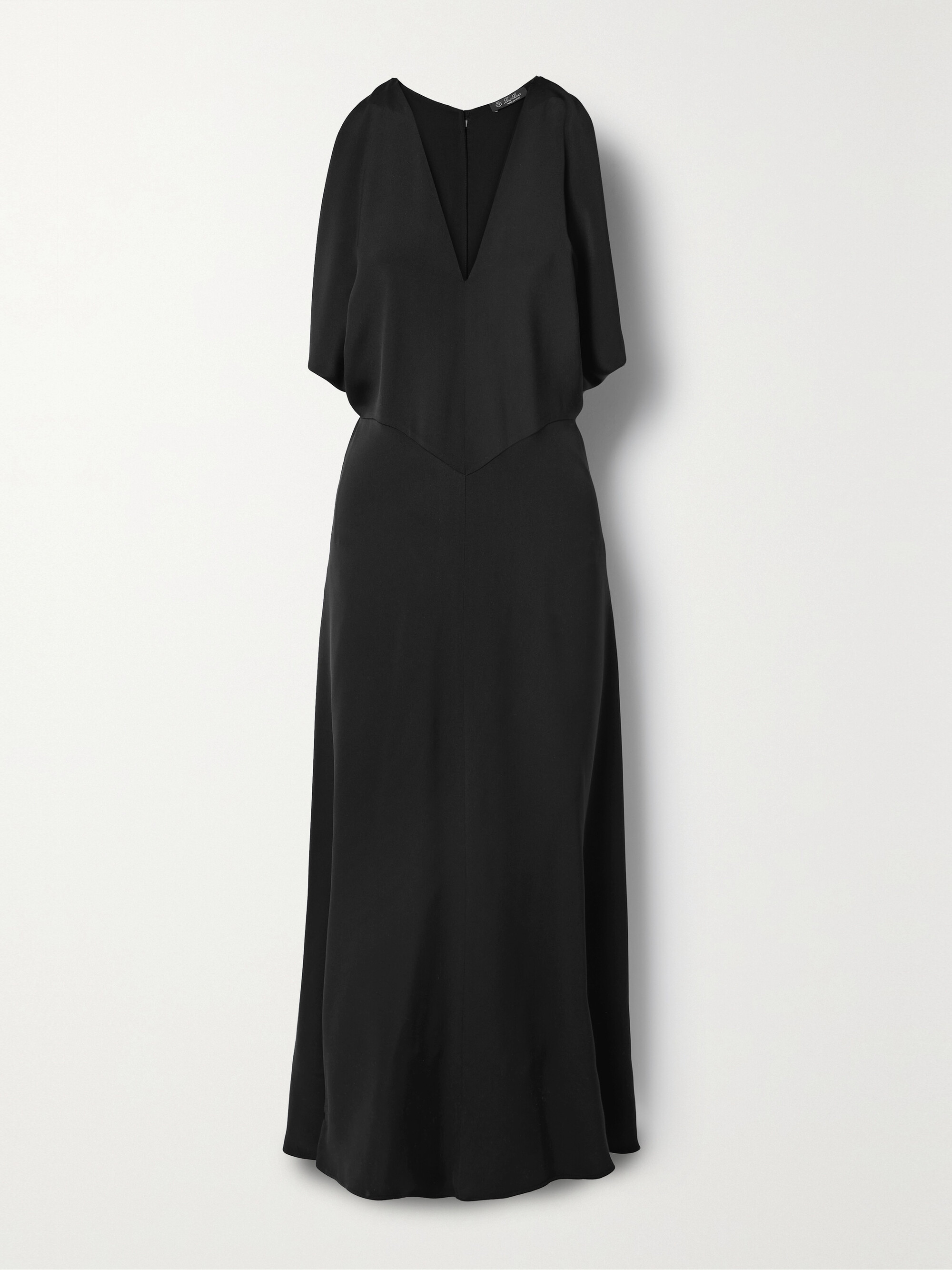 Loro Piana Milena draped silk midi dress thumbnail