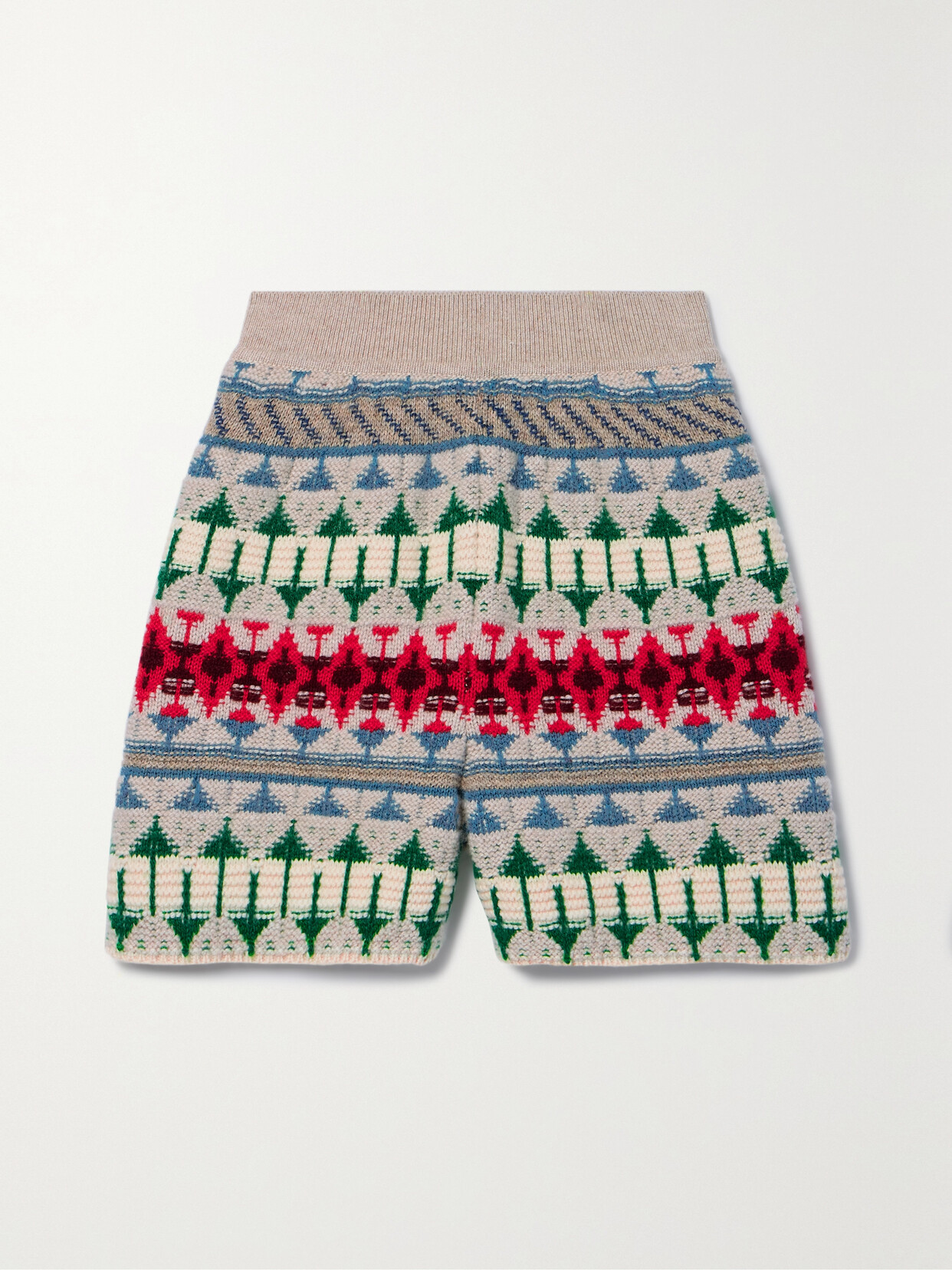 Loro Piana - Holiday Noel Jacquard-knit Cashmere Shorts - Multi