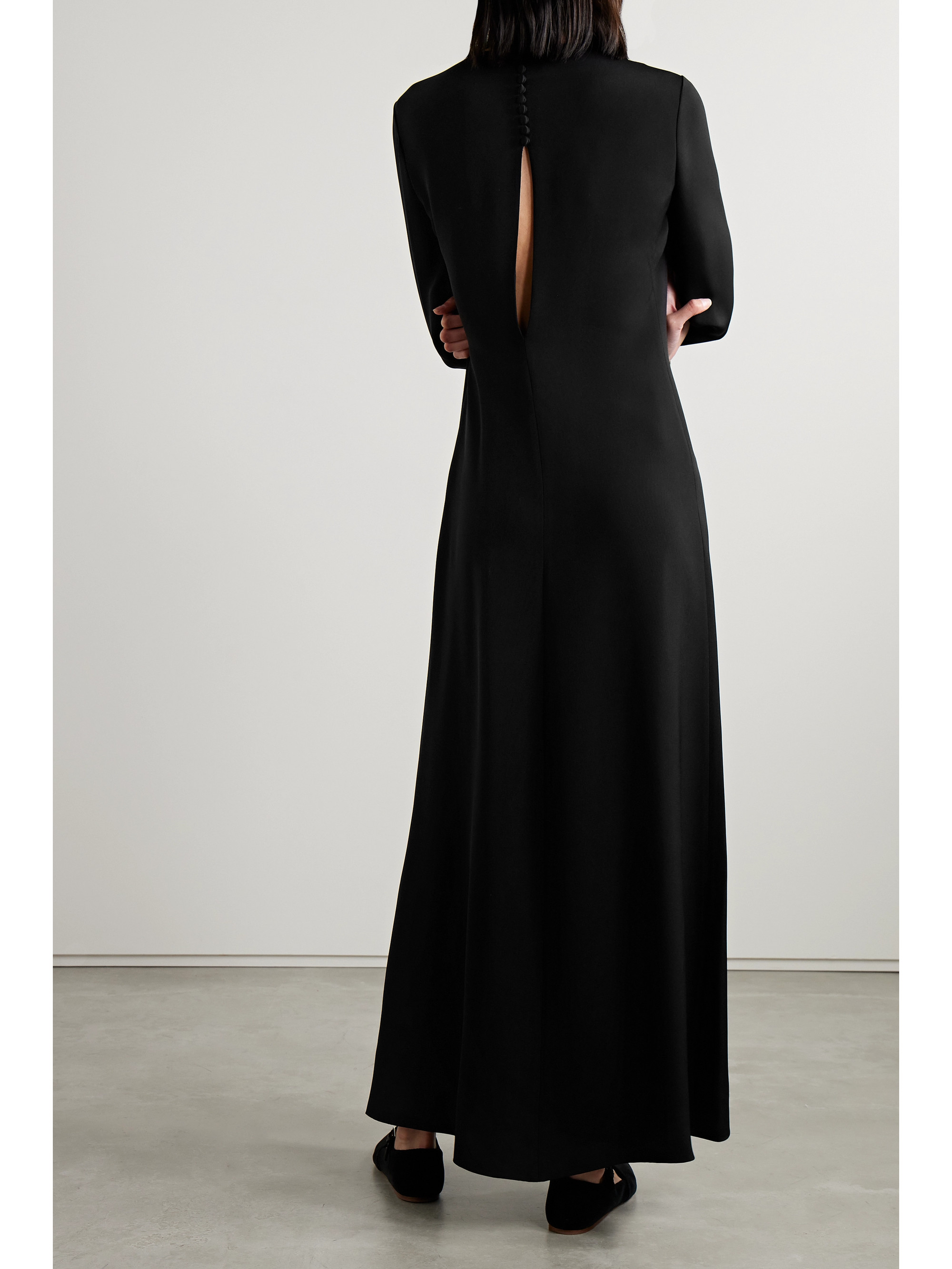 Loro Piana Angelica cutout silk-cady maxi dress thumbnail