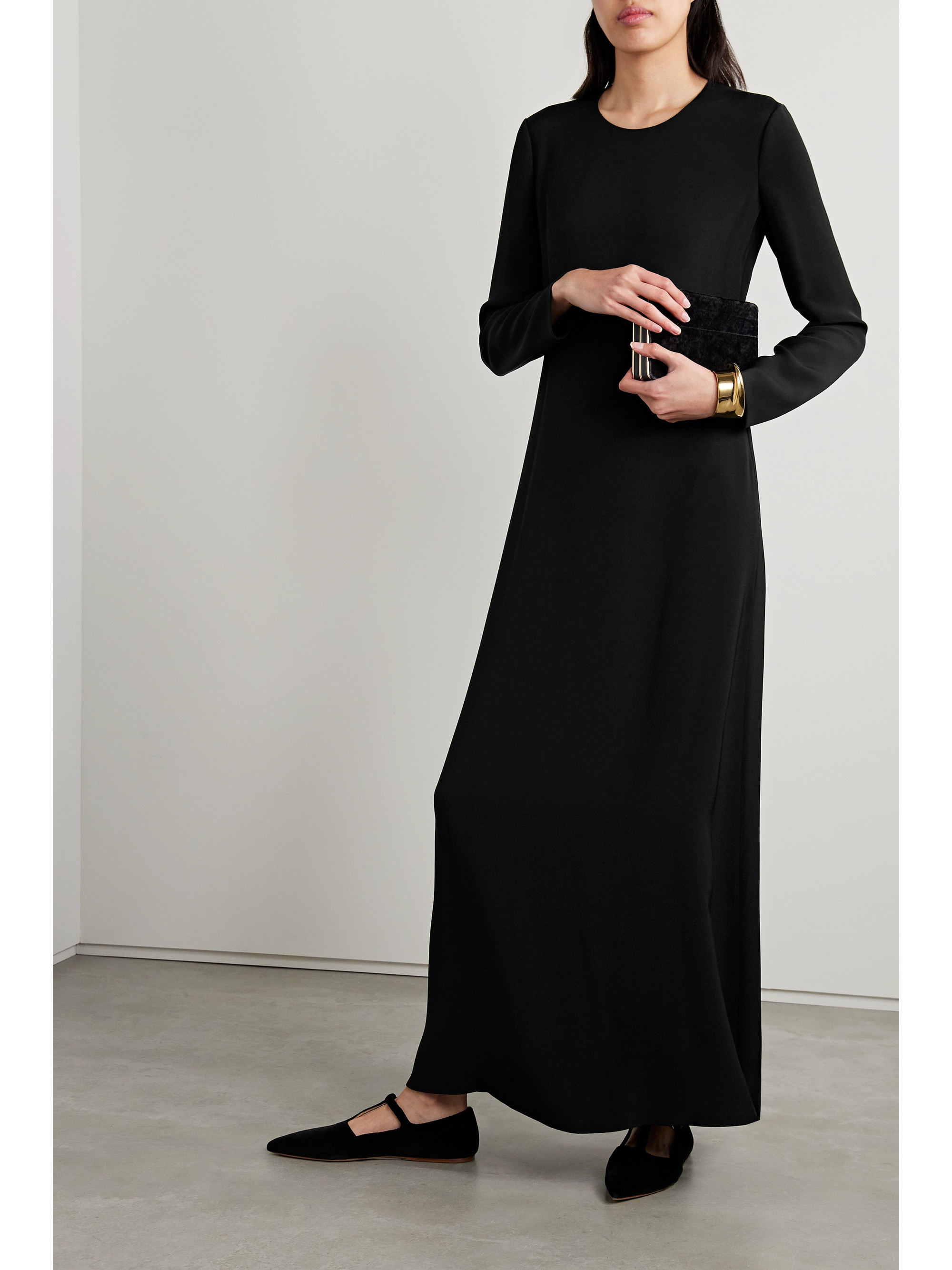 Loro Piana Angelica cutout silk-cady maxi dress