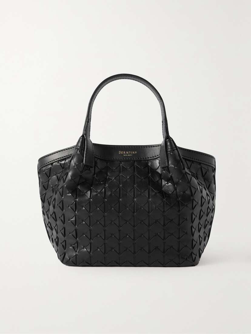 Serapian Secret Mini Woven Leather Tote