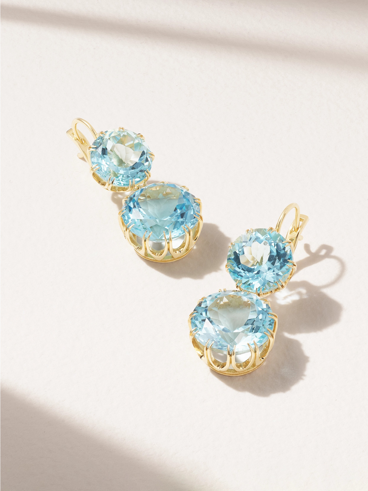 Ileana Makri Crown 18-karat Gold Topaz Earrings