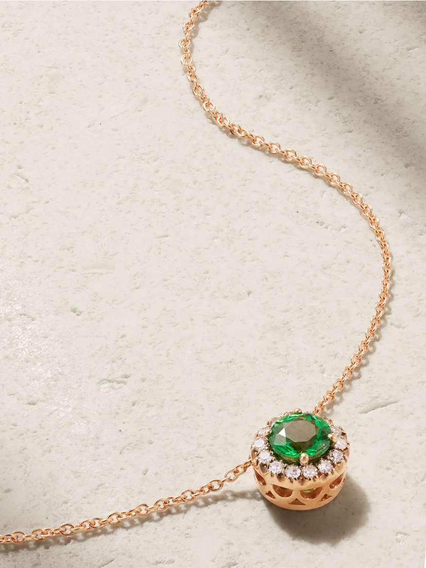 Selim Mouzannar Beirut 18-karat Rose Gold Multistone Necklace