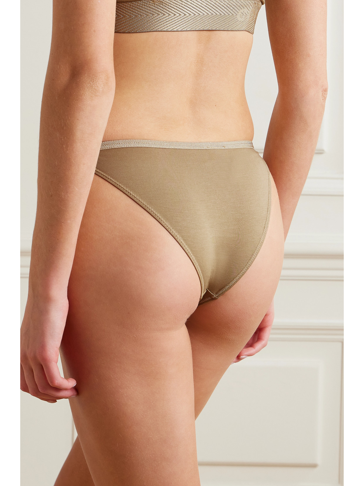 Shop Cdlp + Net Sustain Tanga Set Of Three Stretch-tencel™ Lyocell Briefs In Multi