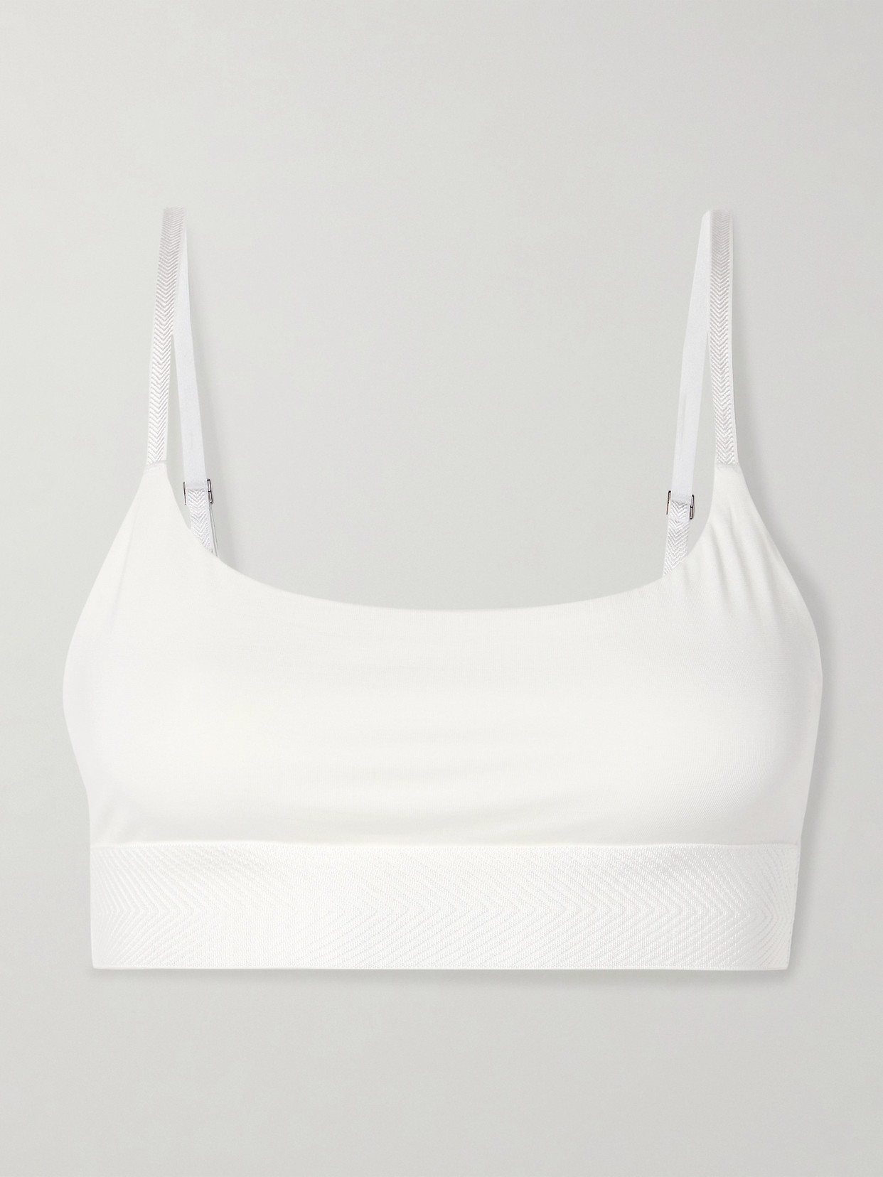 Cdlp White Scoop Bralette