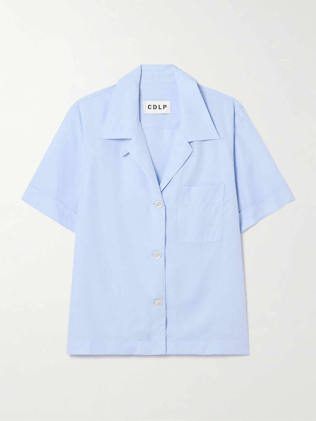Cdlp Lyocell Pajama Shirt In Blue